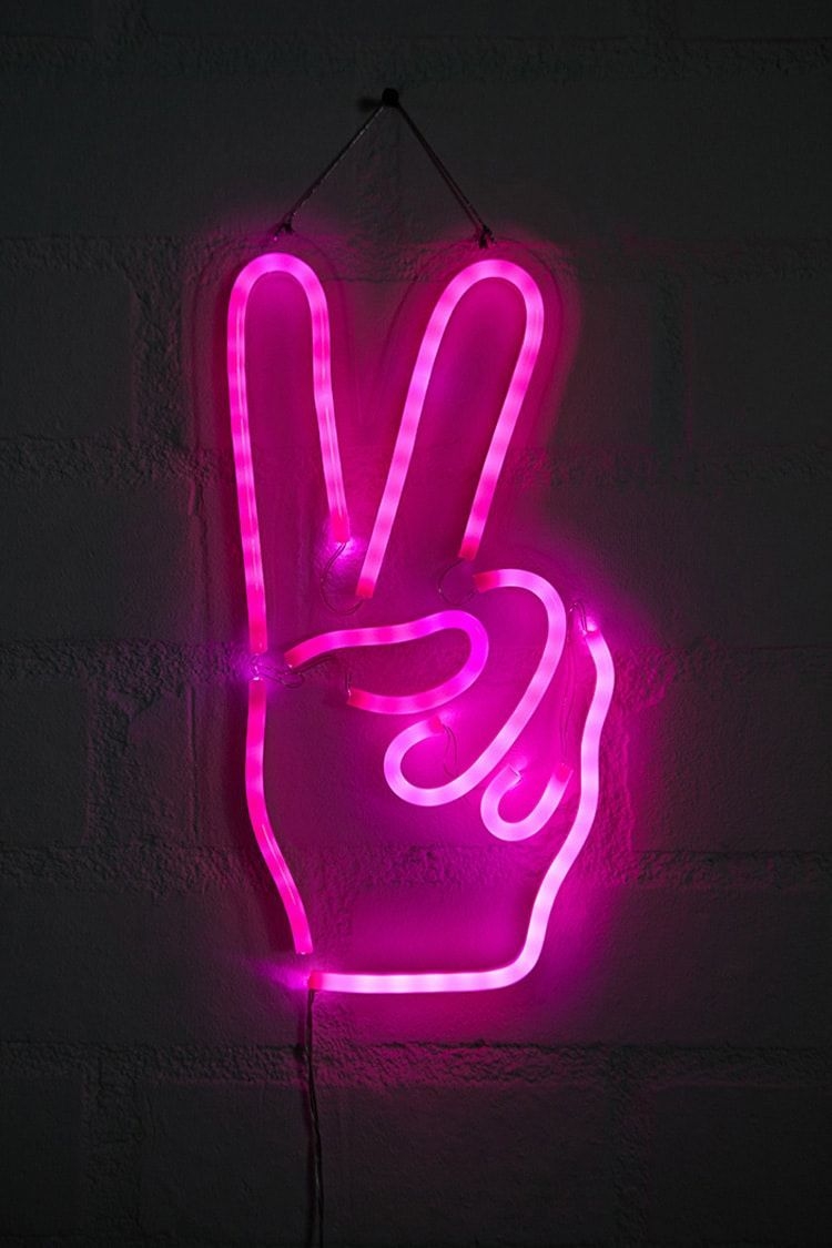 750x1130 Peace Sign LED Light. Neon sign bedroom, Neon signs, Neon wallpaper, Phone