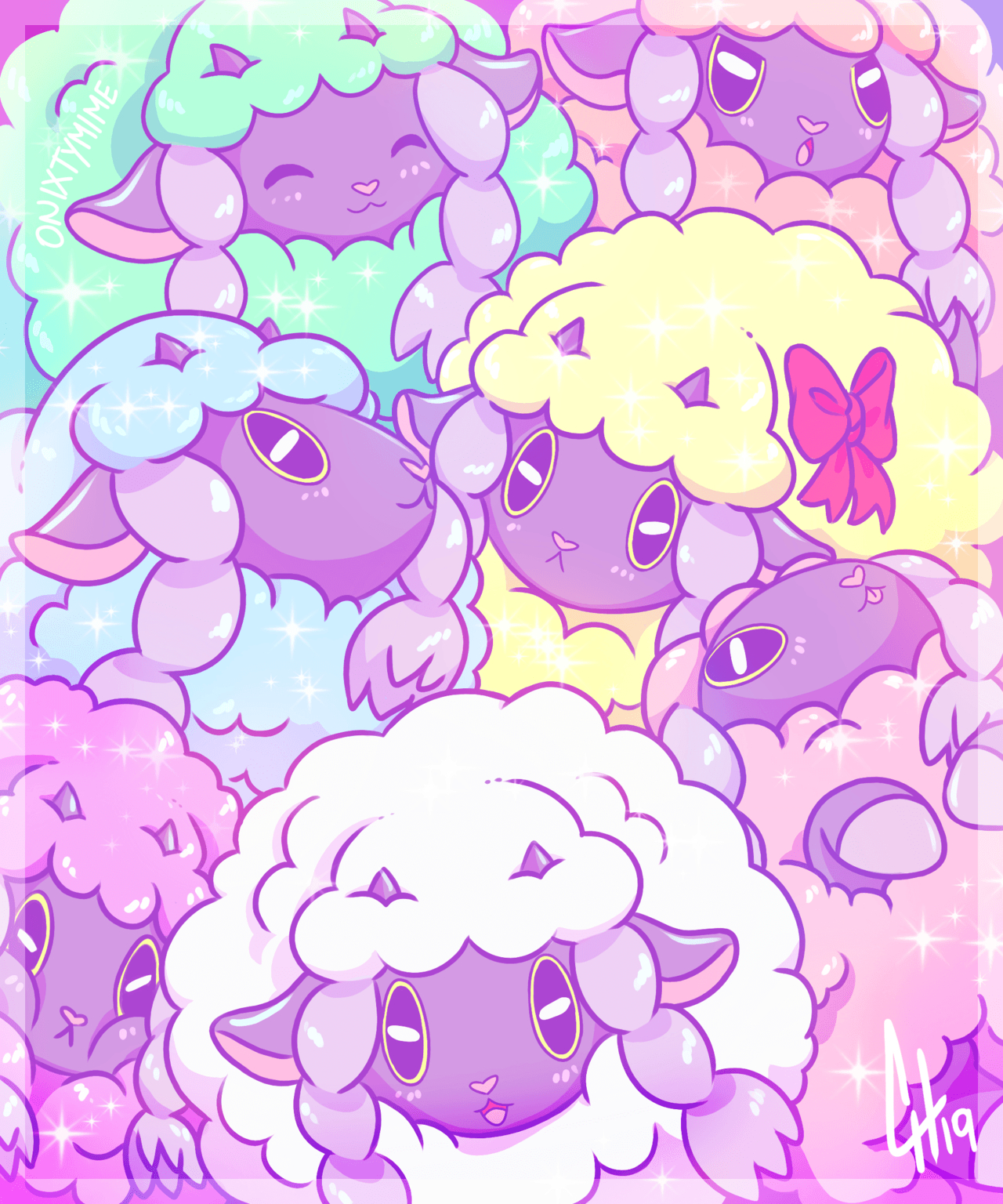 1280x1540 Rainbow of Wooloo, Phone