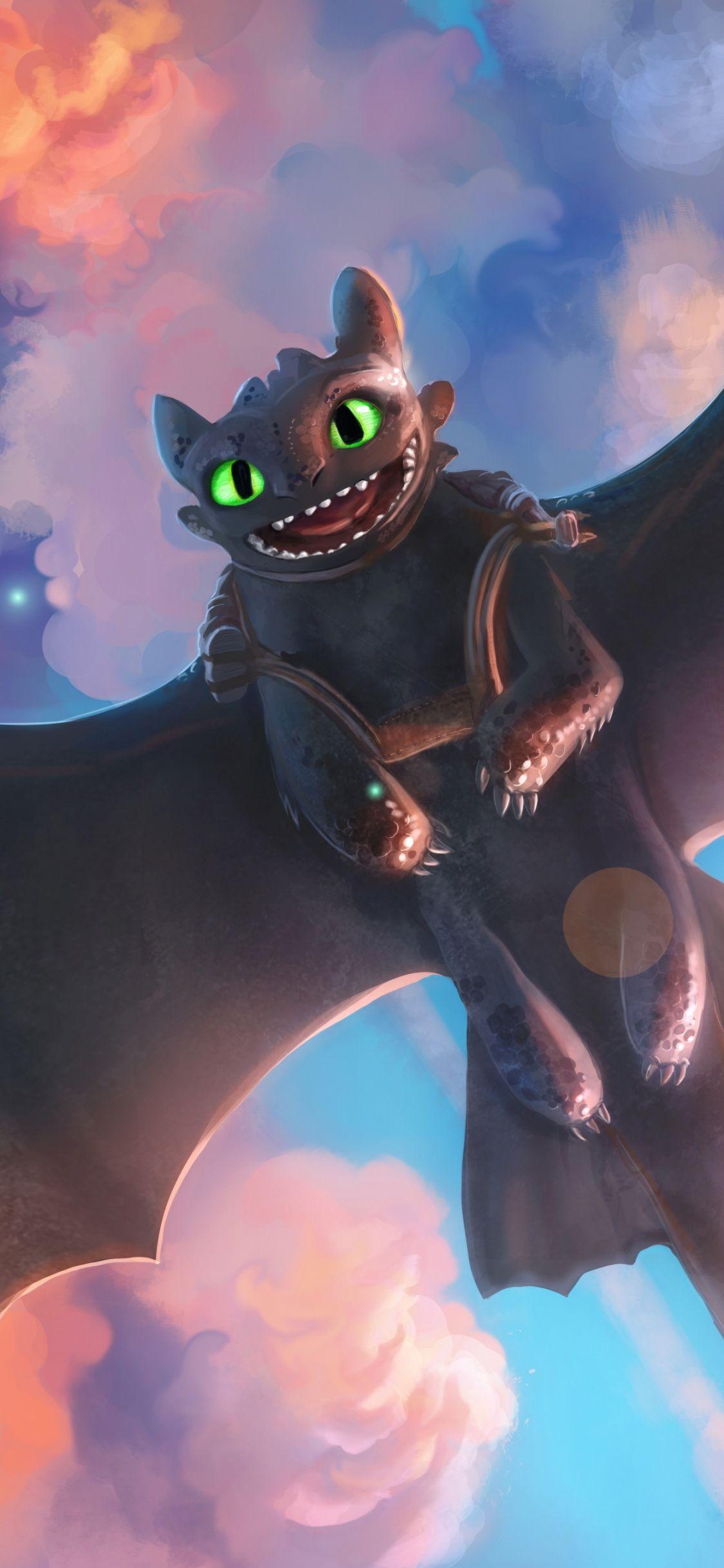 1130x2440 Toothless, night fury, dragon, How to Train Your Dragon,, Phone