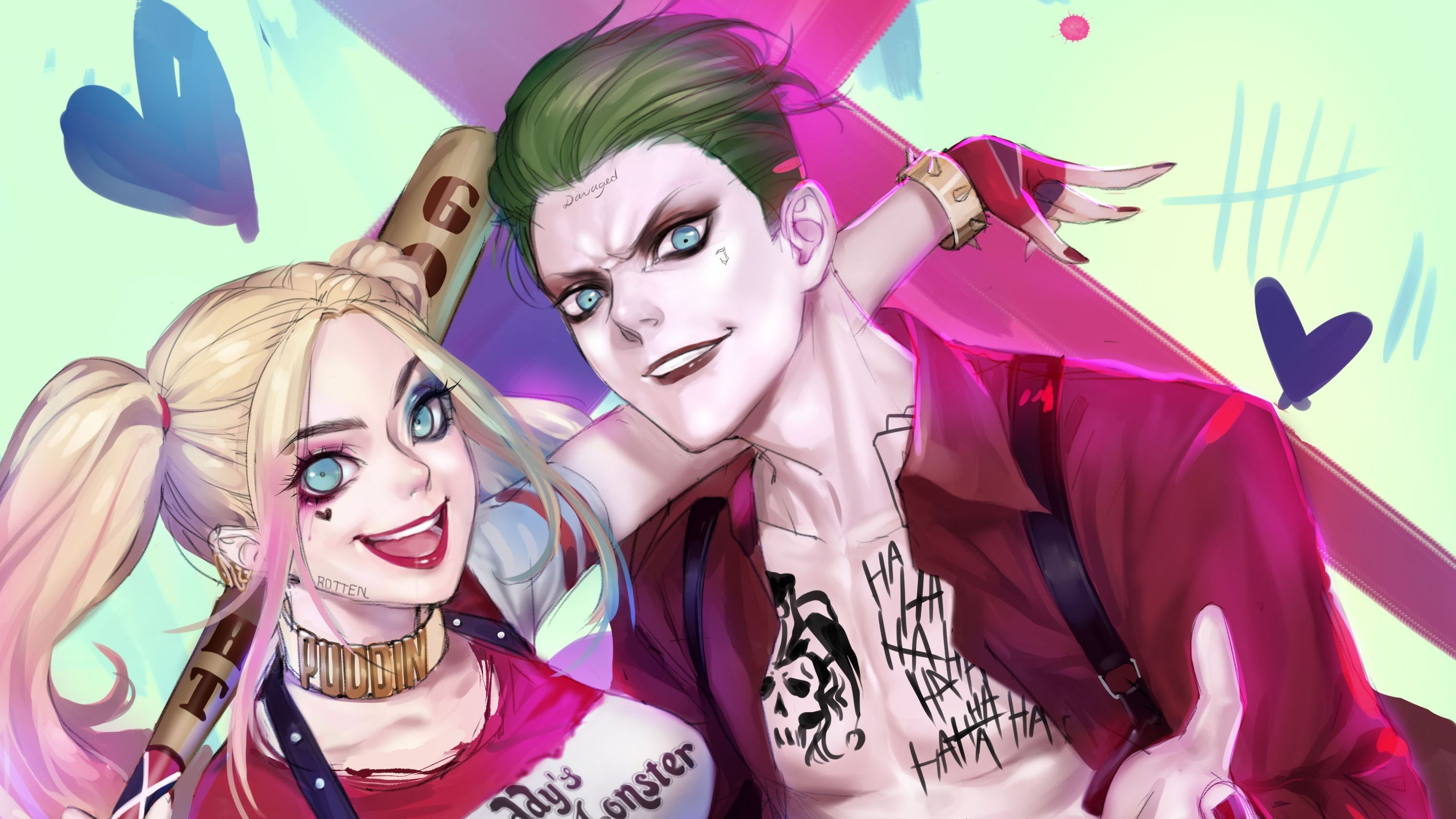 3040x1710 Anime Harley Quinn and Joker Wallpaper Free Anime Harley, Desktop