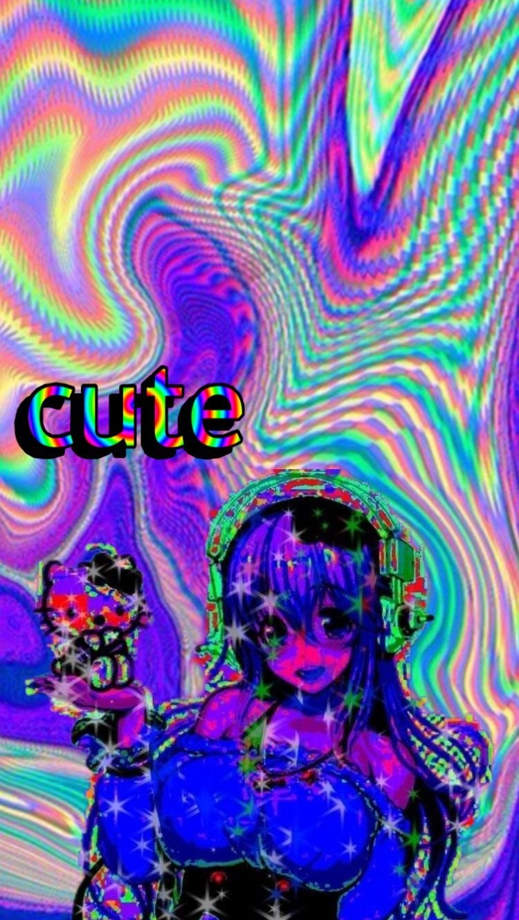 750x1330 A simple glitchcore wallpaper. Artsy background, Anime, Phone