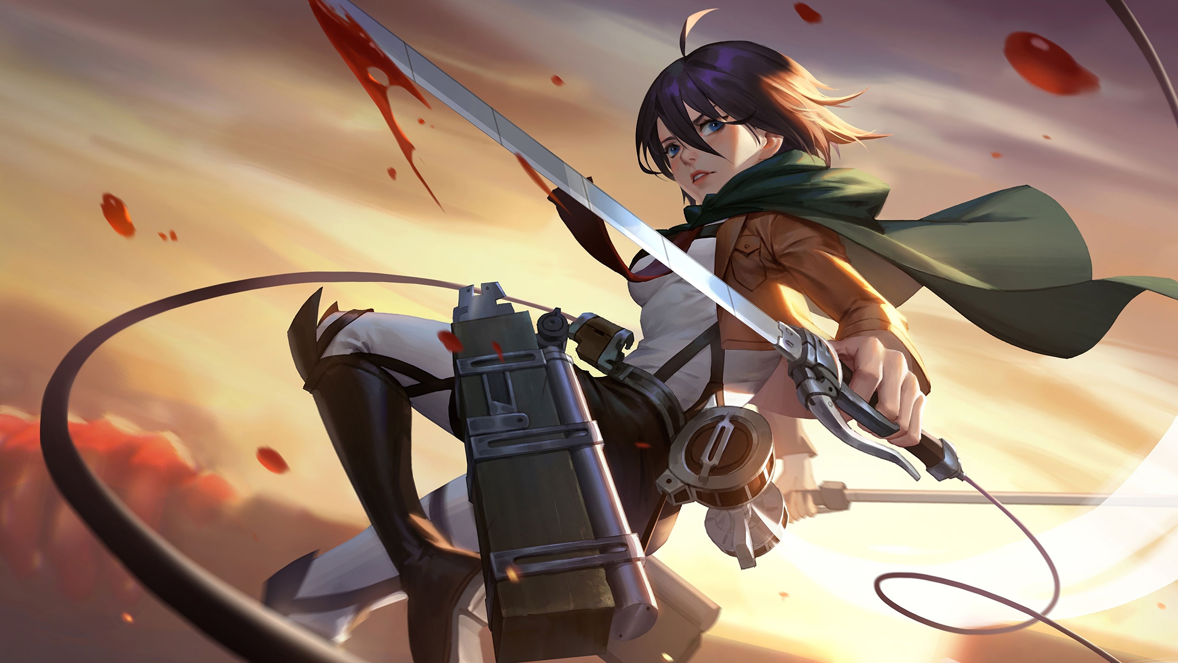 3840x2160 Mikasa Attack on Titan 4K Wallpaper, Desktop