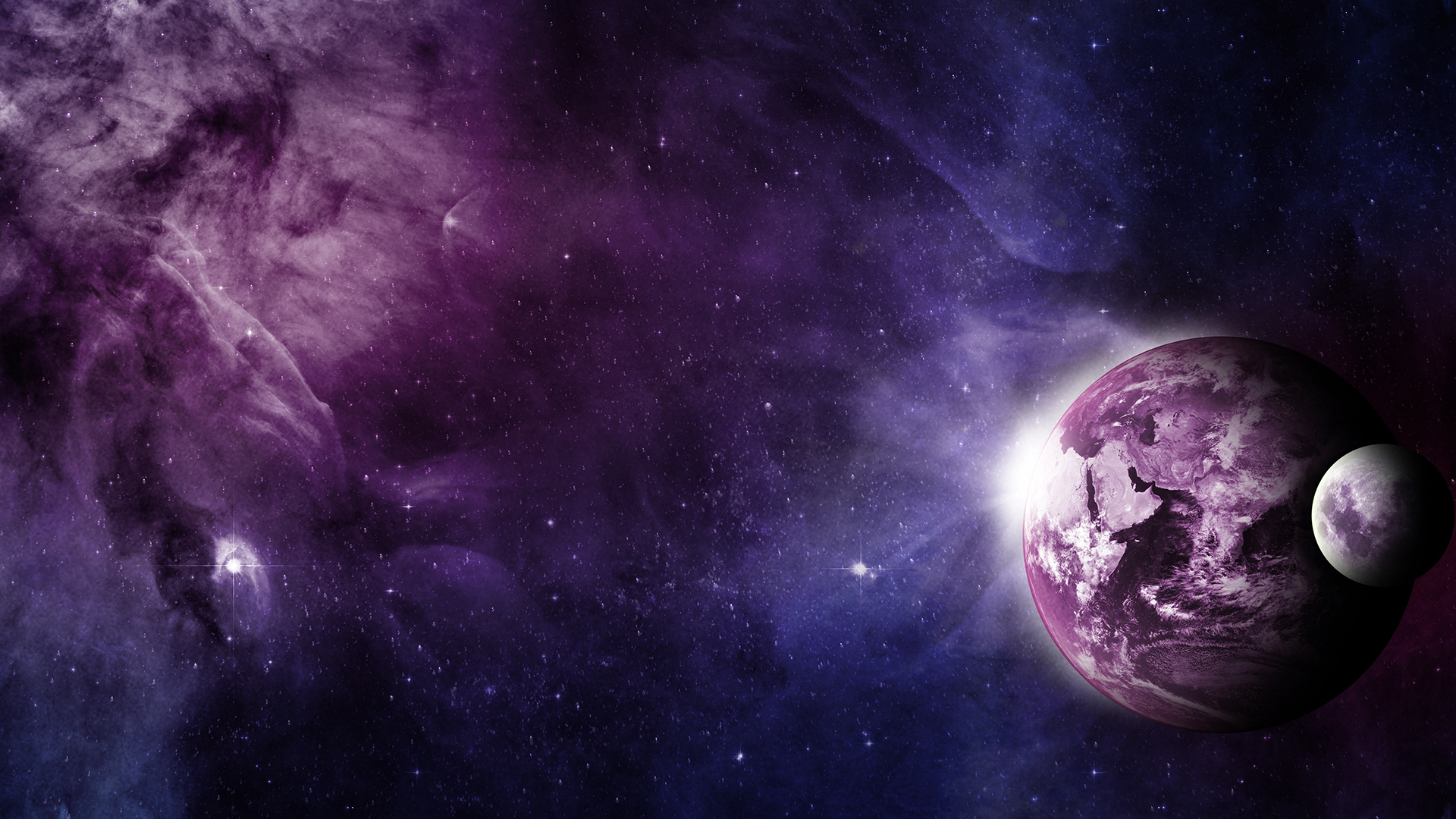 1920x1080 Purple Planet Wallpaper For Chromebook, Desktop