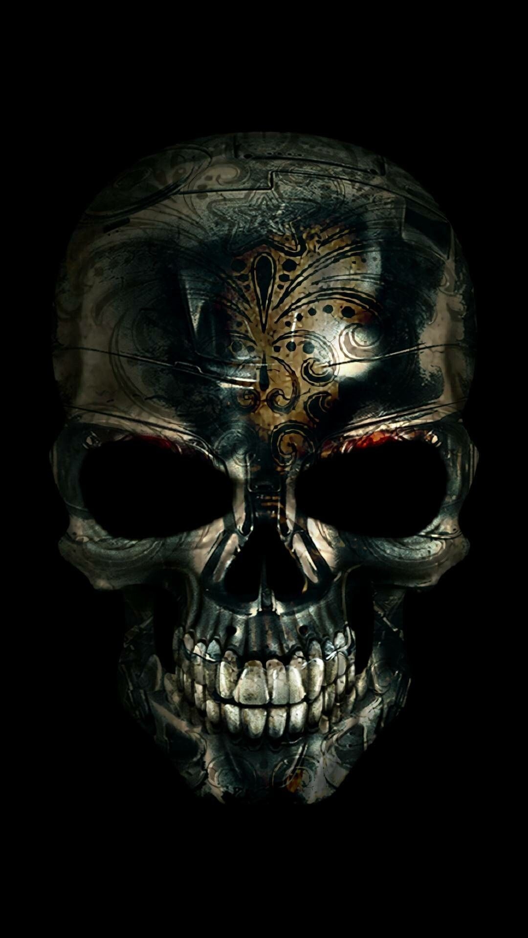 1080x1920 Phone Background 07. Skull wallpaper, Sugar skull wallpaper, Skull, Phone