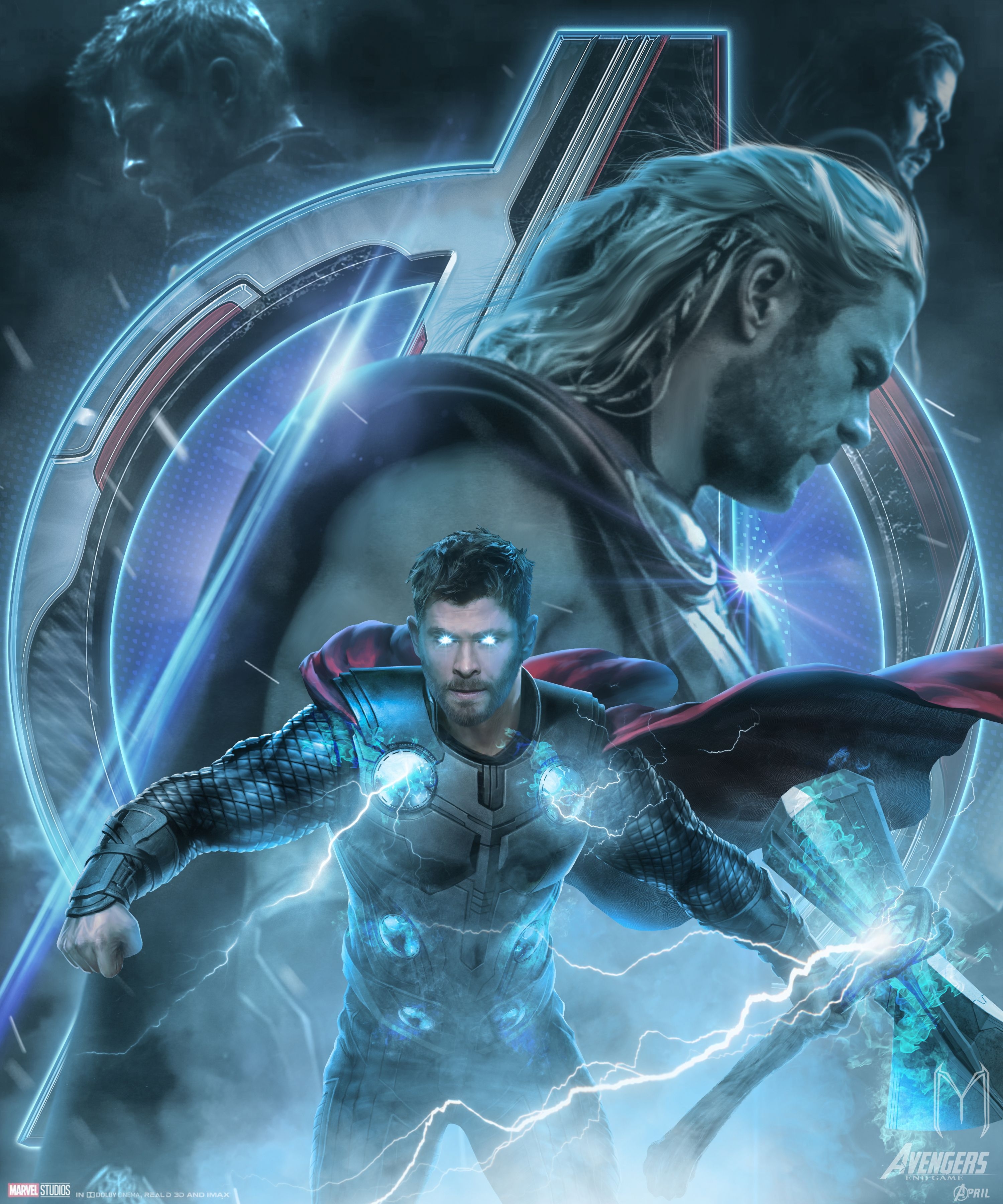 3000x3600 Free download Avengers Endgame Thor Poster Artwork Wallpaper HD, Phone