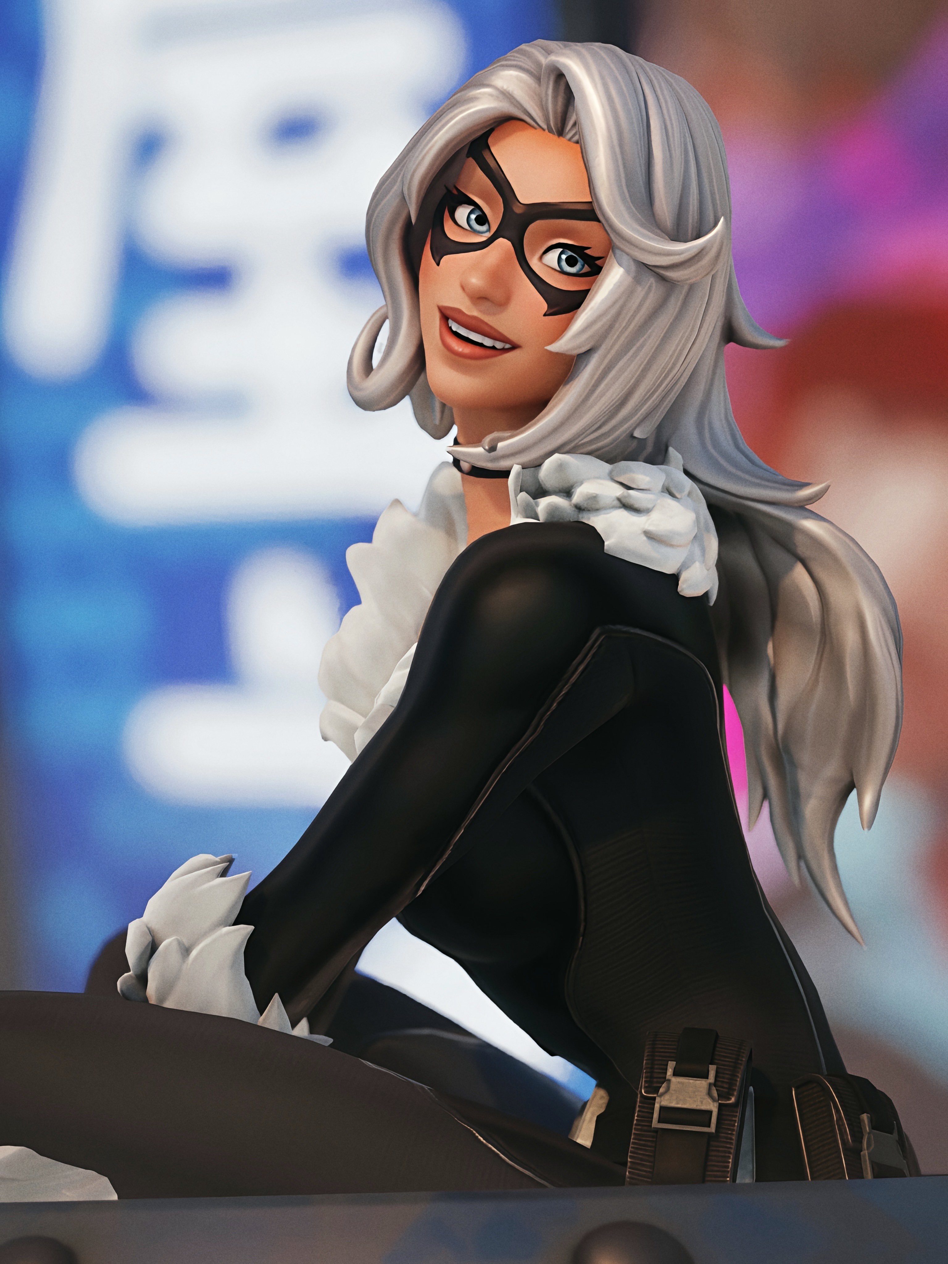 3080x4100 Black Cat Fortnite wallpaper, Phone