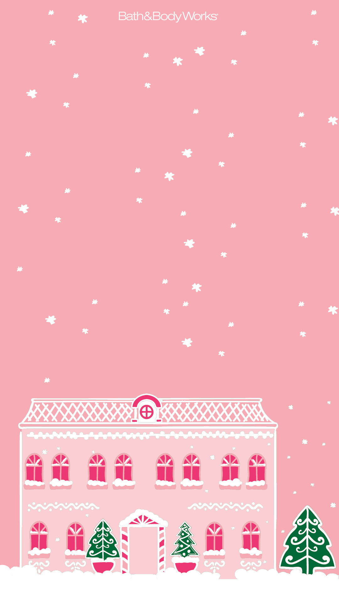 1080x1920 Pink Christmas Mansion Wallpaper. Wallpaper iphone christmas, Pink christmas iphone wallpaper, Cute christmas wallpaper, Phone