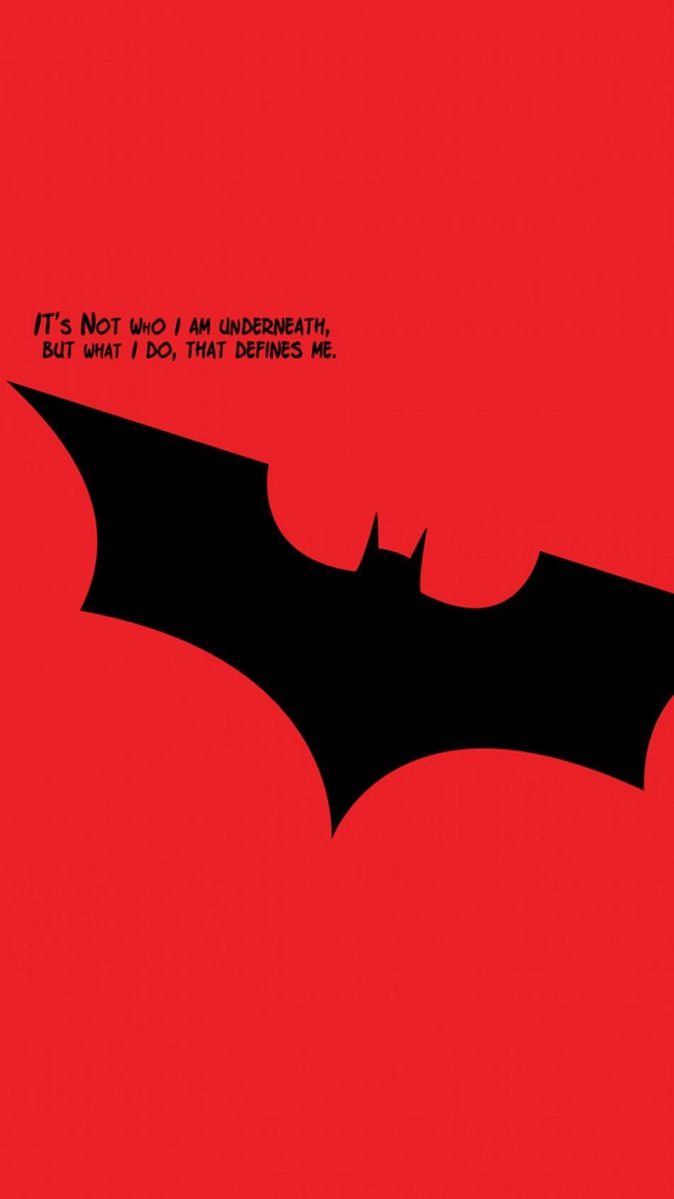 950x1690 Batman Quotes Minimal Red 4K Ultra HD Mobile Wallpaper, Phone