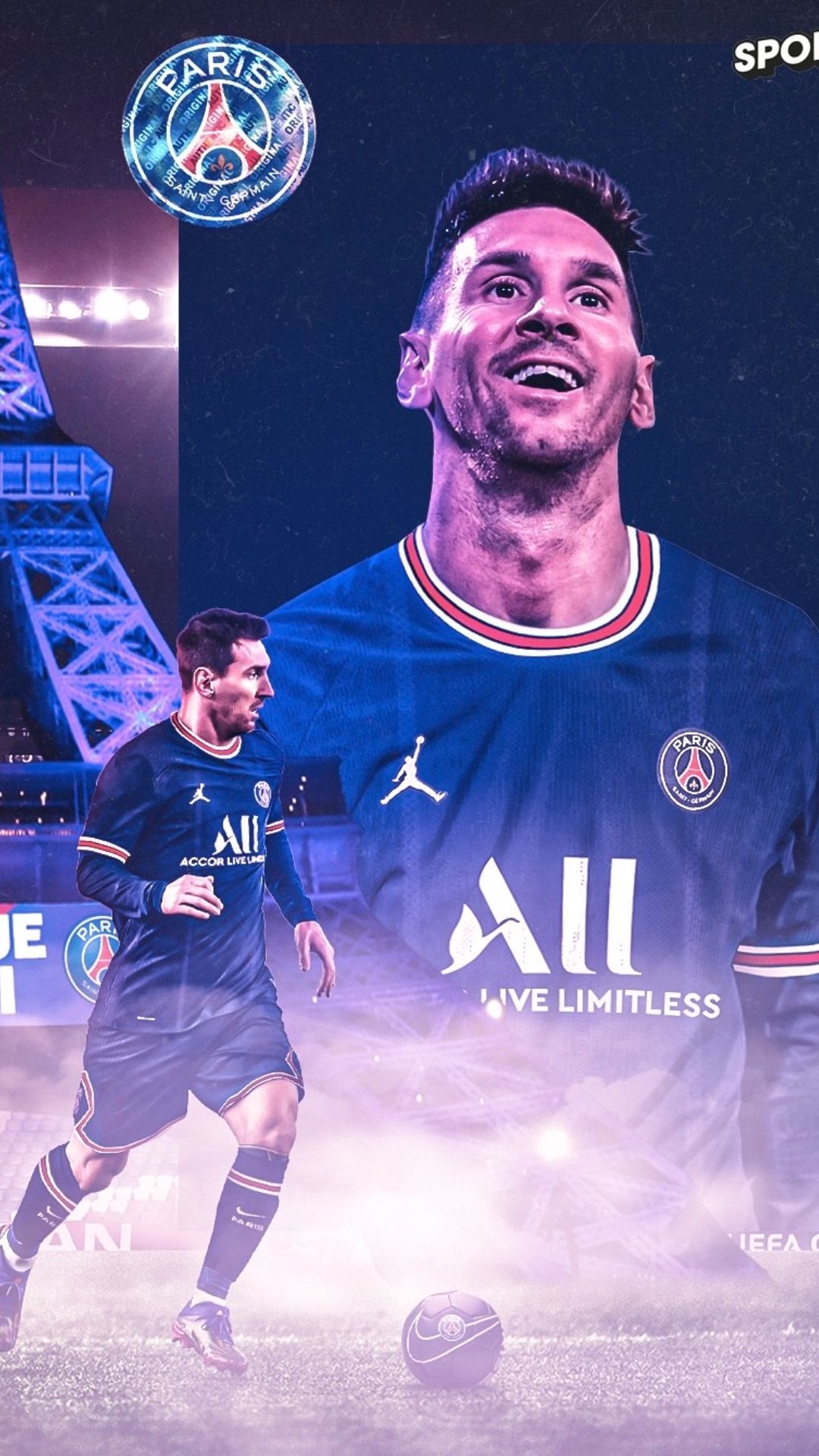 1080x1920 Lionel Messi PSG Wallpaper Download, Phone