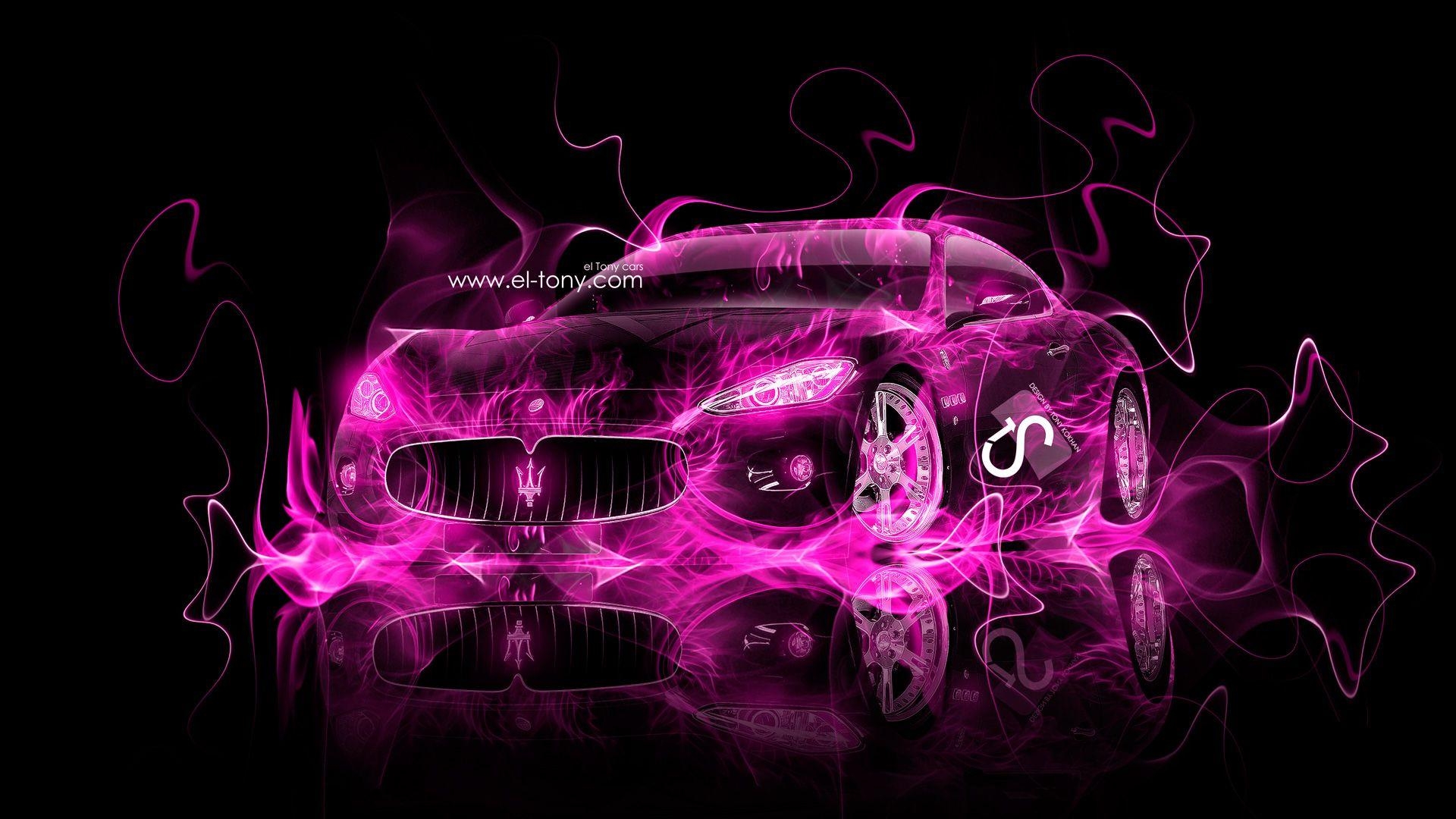 1920x1080 Maserati Granturismo Fire Car 2013, Desktop