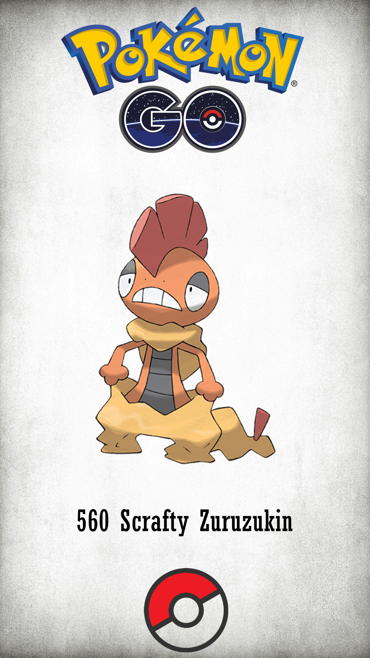 1250x2210 Character Scrafty Zuruzukin, Phone