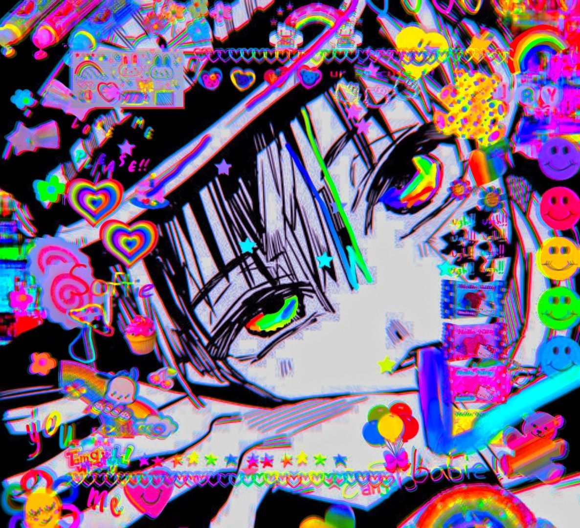 1190x1080 Hanako Kun Icons Glitchcore Icons. Anime Wallpaper, Glitchcore Anime, Hello Kitty Iphone Wallpaper, Desktop