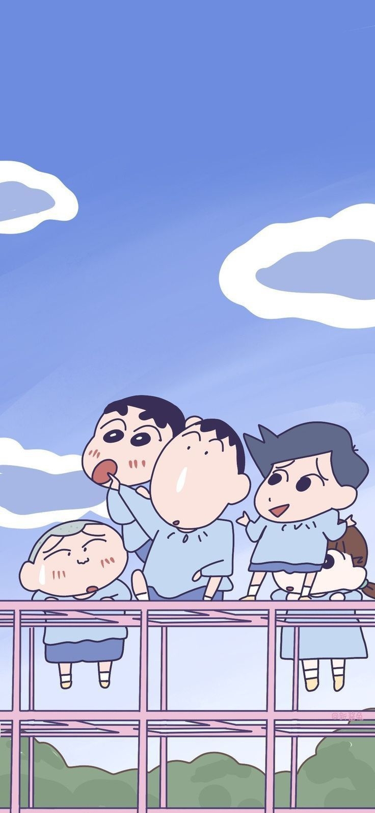 740x1600 Shinchan Wallpaper for iPhone, Phone