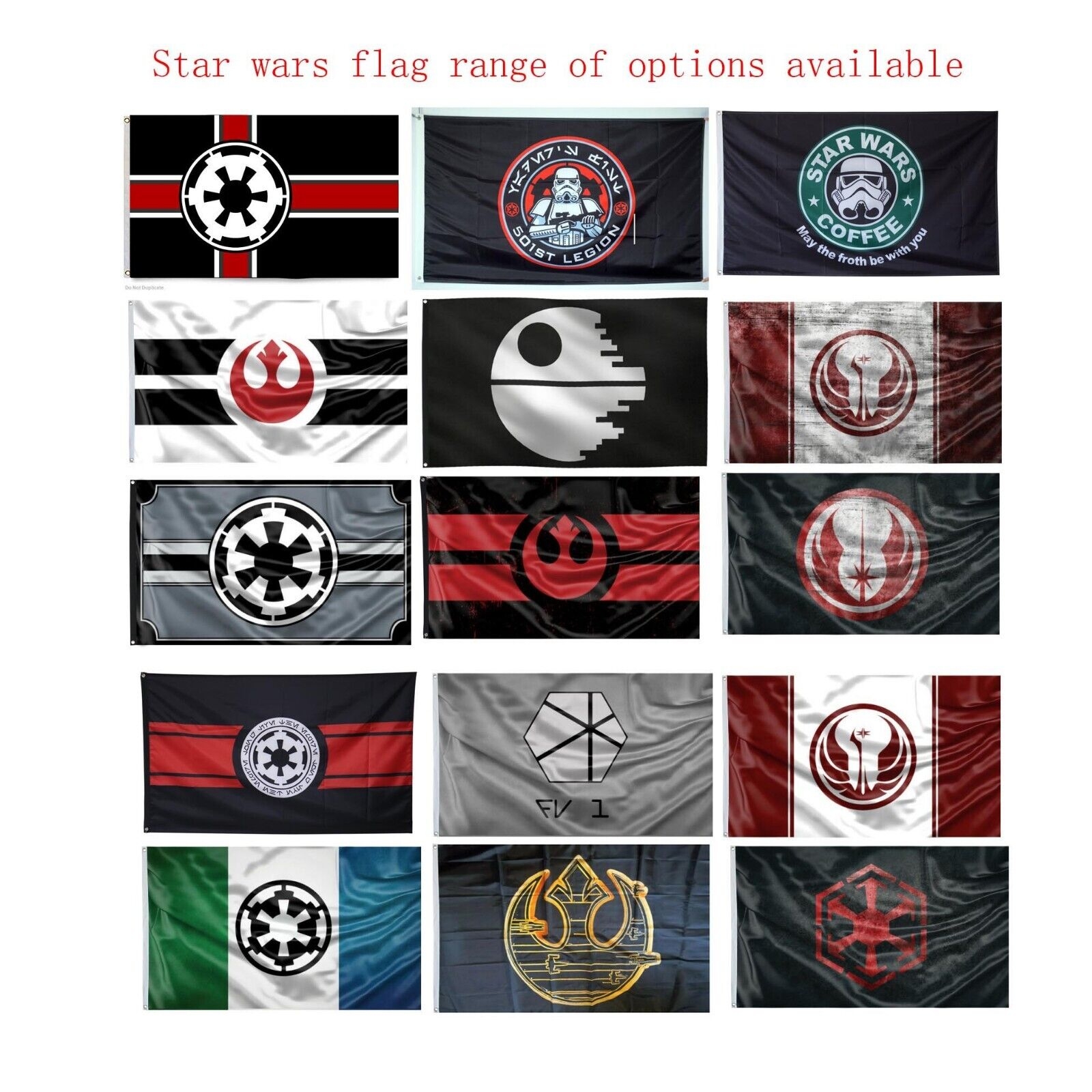 1600x1600 Star Wars Flag 3x5 banner, Phone