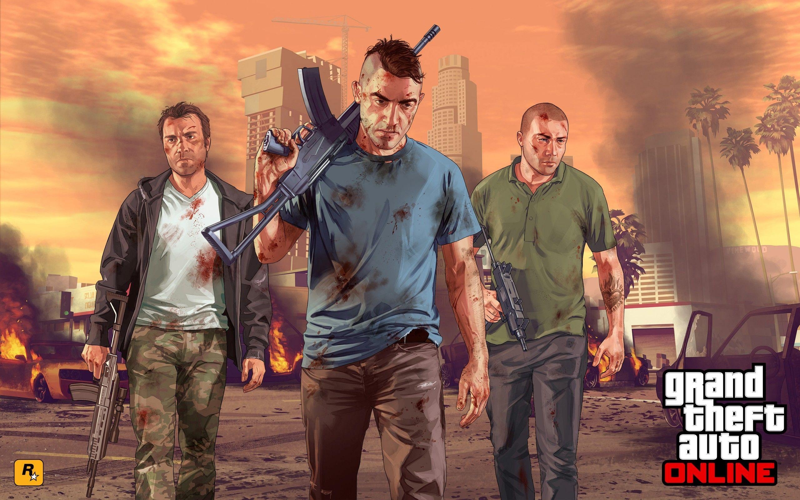 2560x1600 GTA Online Artworks Theft Auto V Wallpaper, Desktop