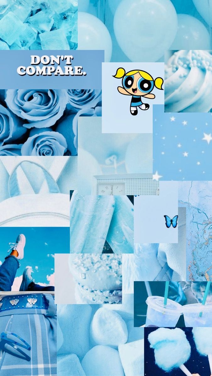 680x1200 Baby Blue Aesthetic Wallpaper, Phone