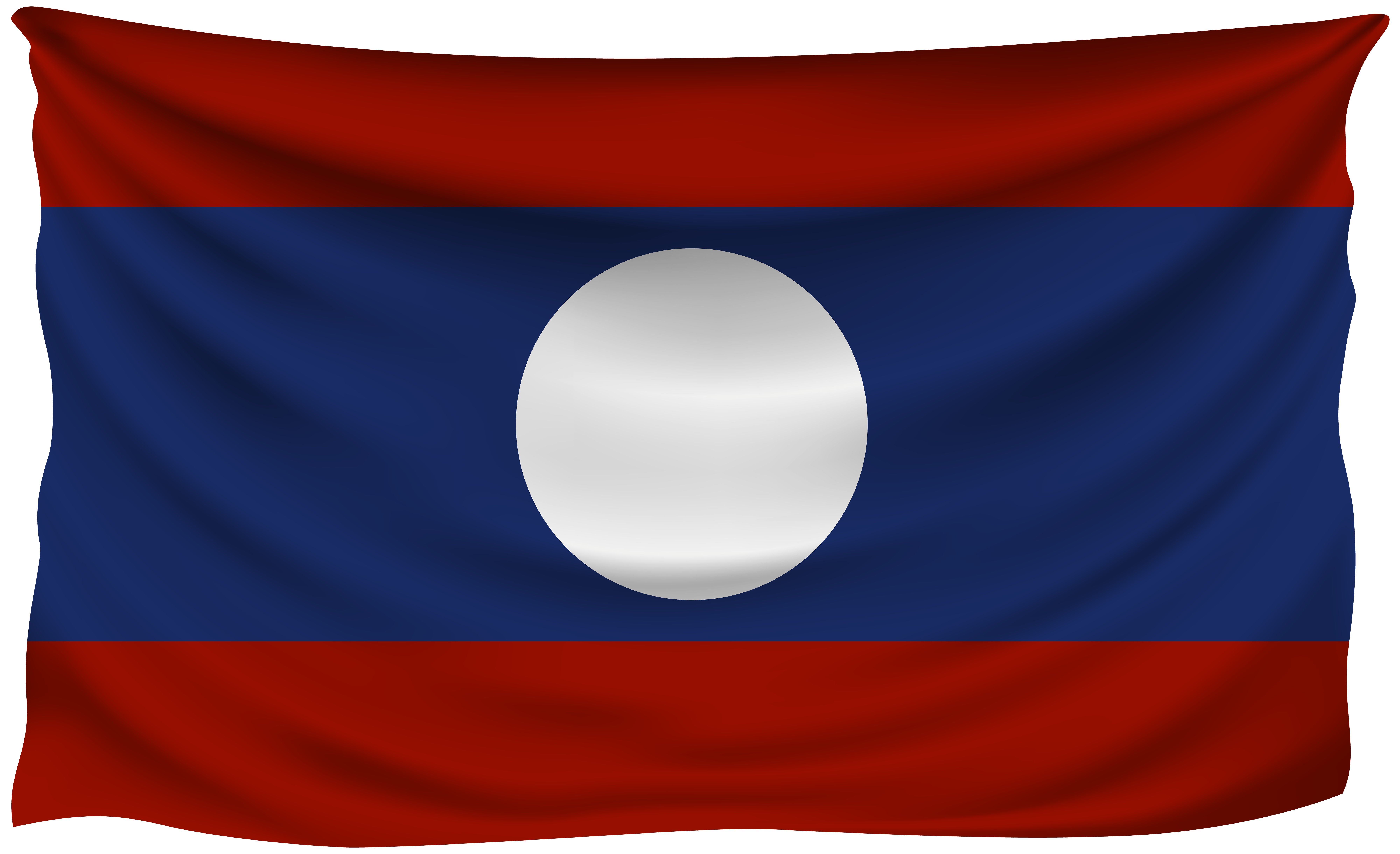 8000x4880 Laos Wrinkled Flag Quality Image, Desktop