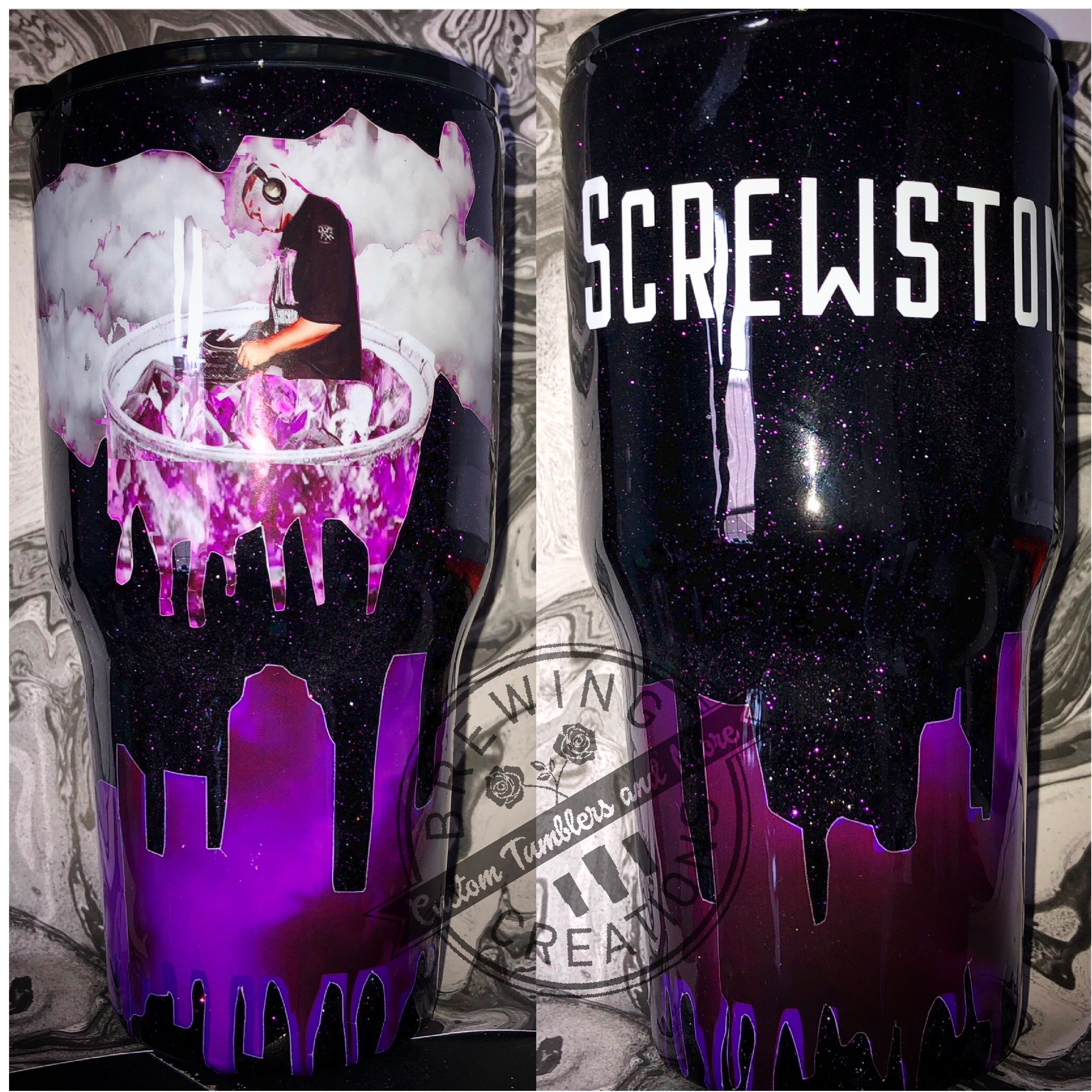 2910x2910 Screwston, dj screw, clutch city, purple drip. Custom tumbler cups, Diy cups, Resin crafts, Phone