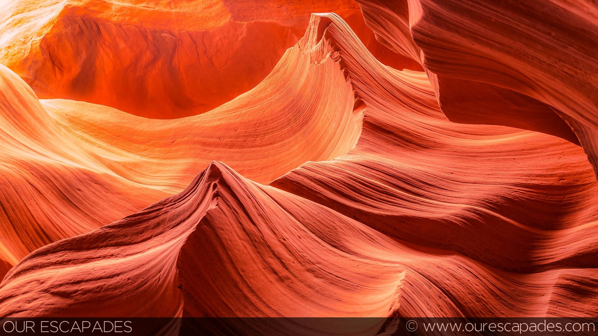 1920x1080 Lower antelope canyon twin peaks shapes, Desktop