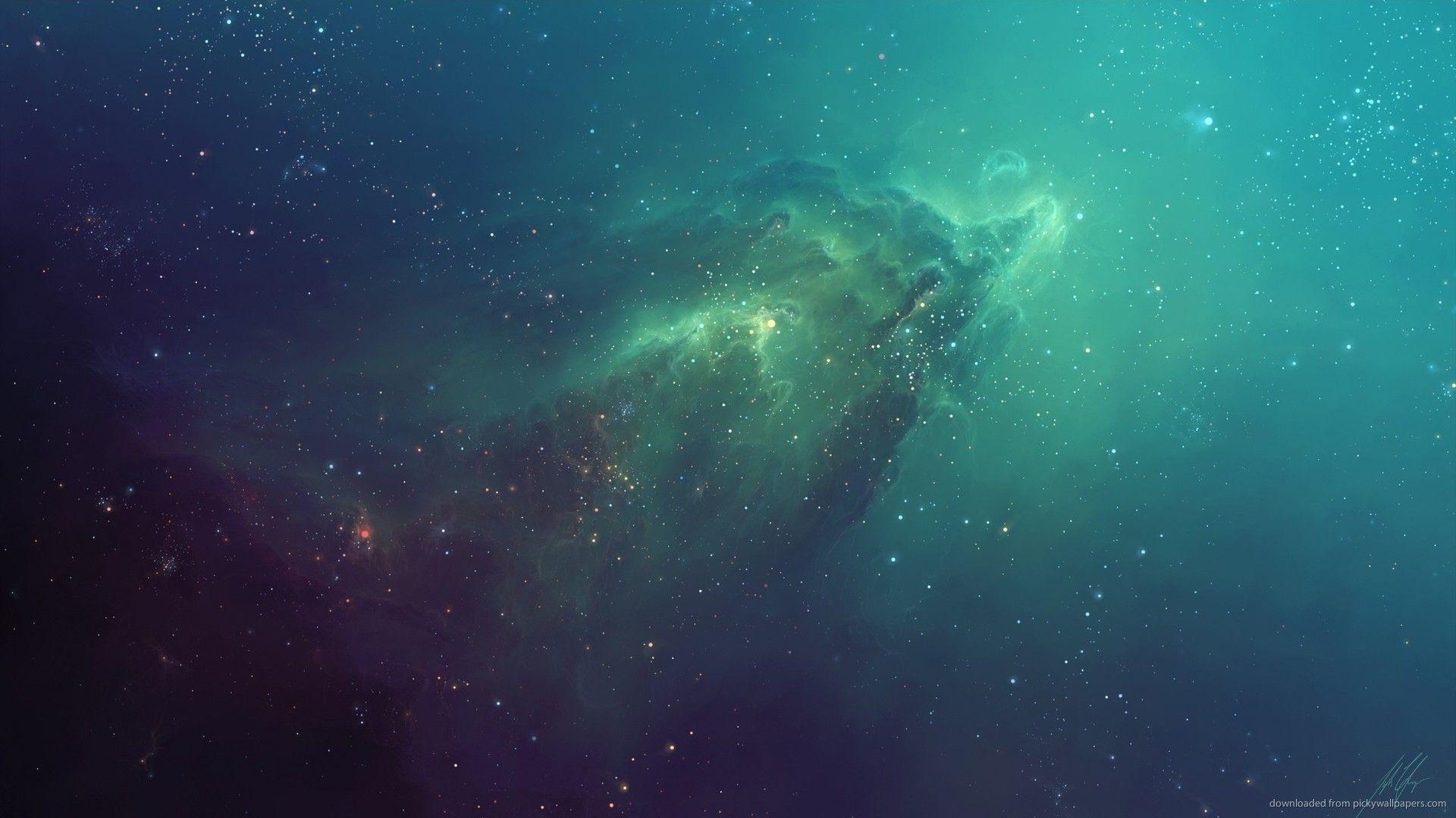 1920x1080 Space Wallpaper  Nebula Cyan Space Nebula, Desktop