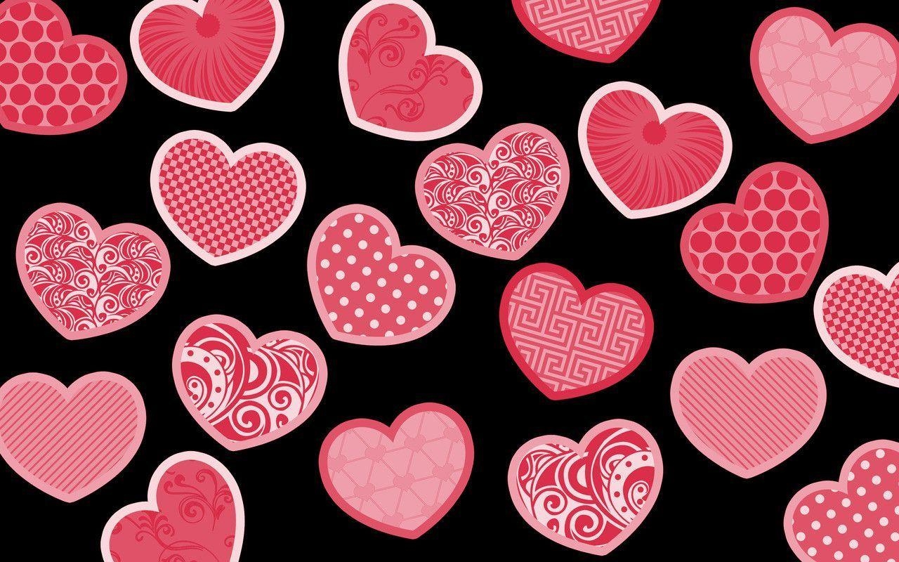 1280x800 Pink hearts wallpaper #, Desktop