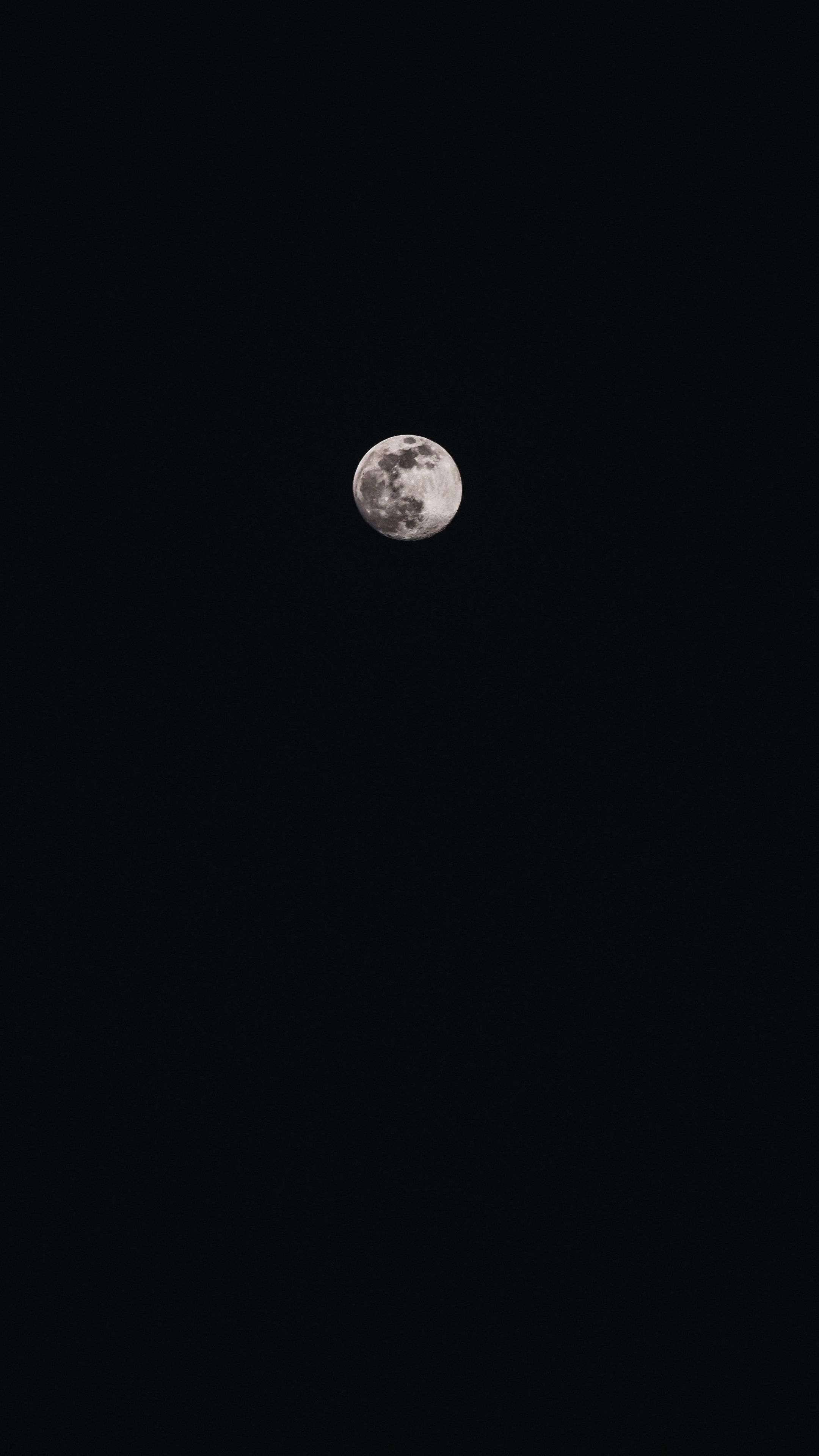 2160x3840 Moon In Dark Sky 4K Phone Wallpaper, Phone