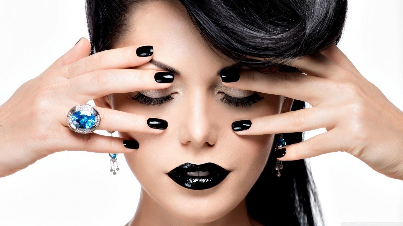 1600x900 Black Lips, Black Nails ❤ 4K HD Desktop Wallpaper for 4K Ultra HD, Desktop