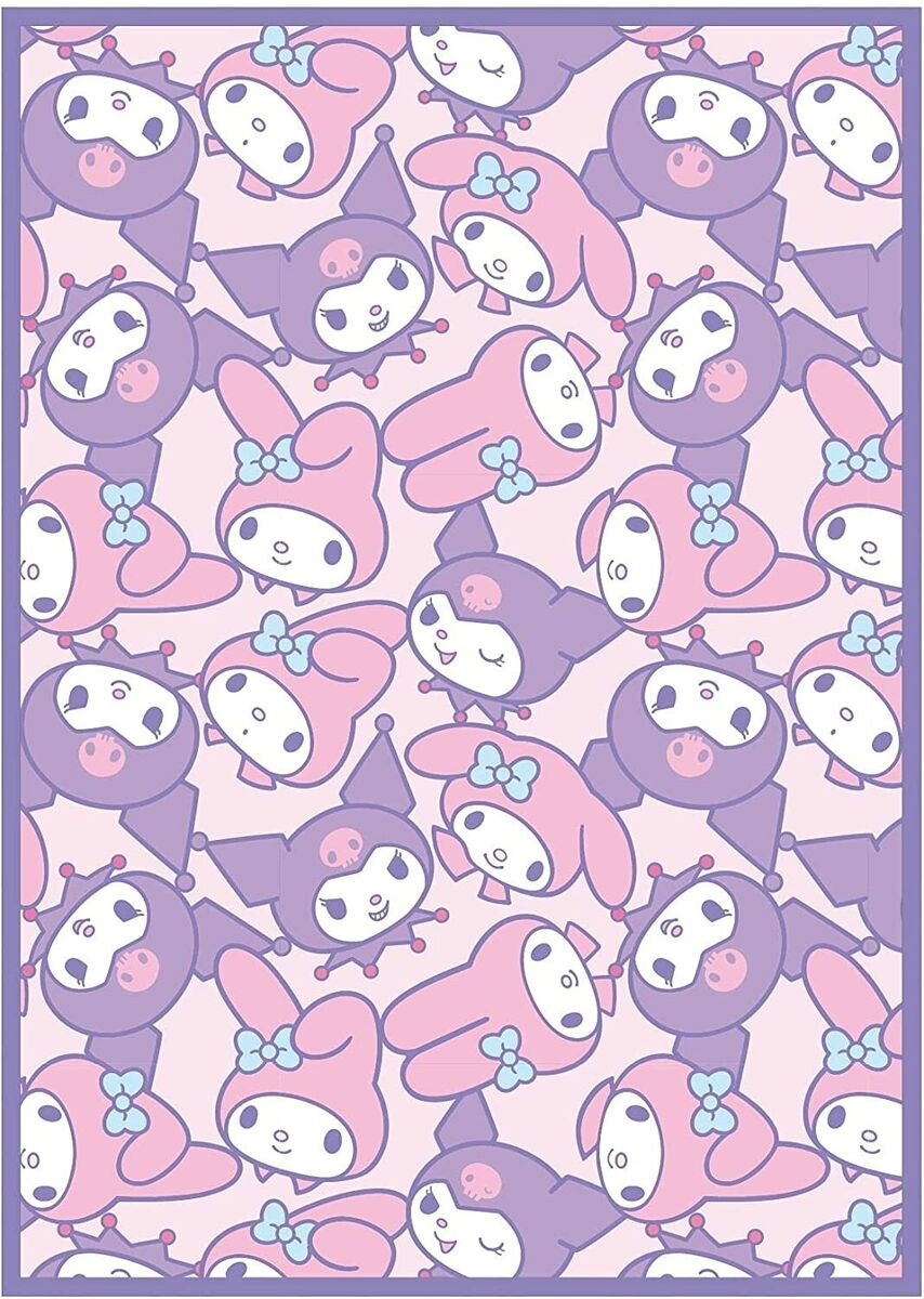 860x1200 Sanrio My Melody Kuromi Warm Half Blanket 100 x 140 cm Face Xmas Winter Gift, Phone