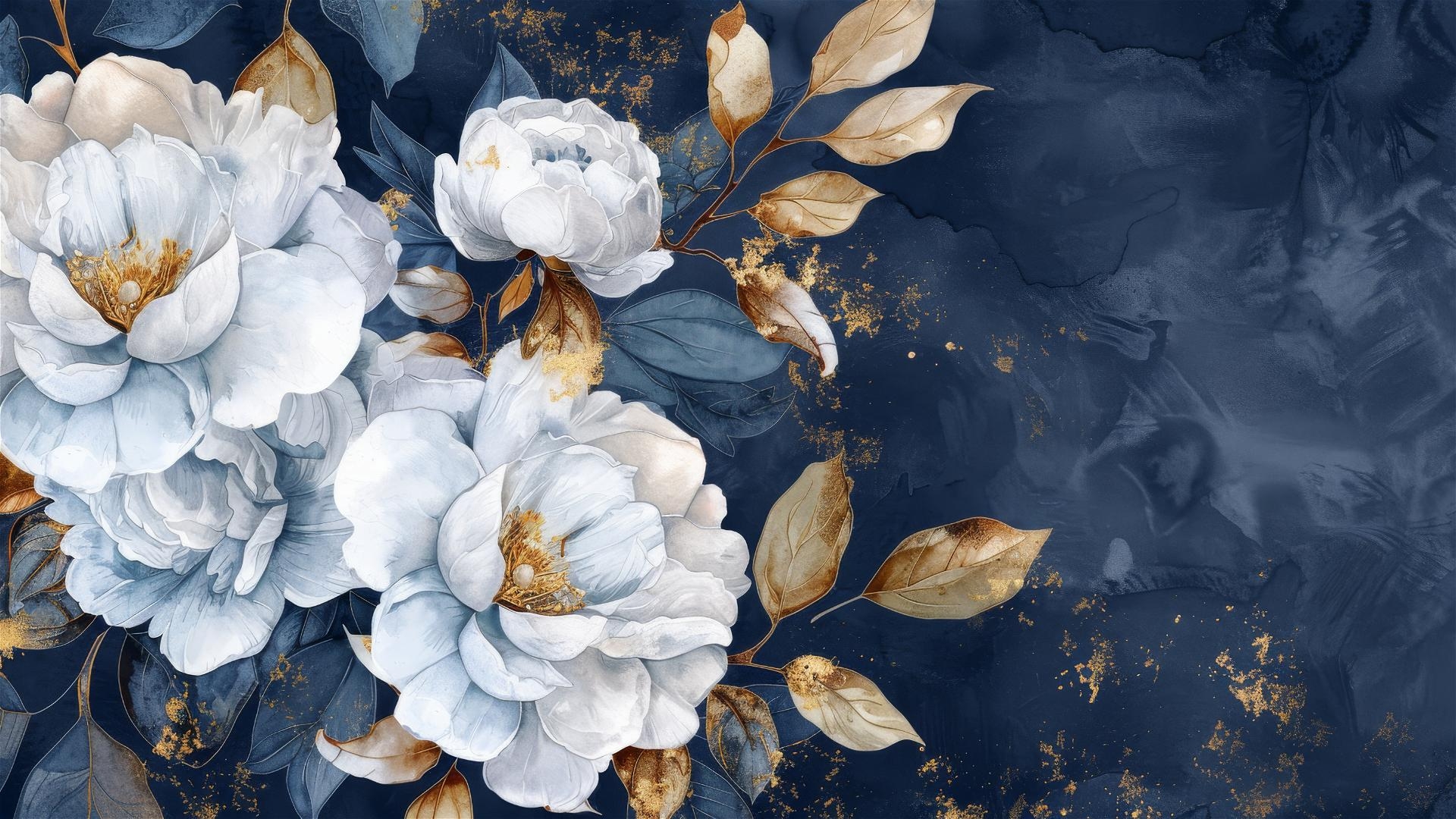 1920x1080 4K HD Wallpaper: white and gold, Desktop