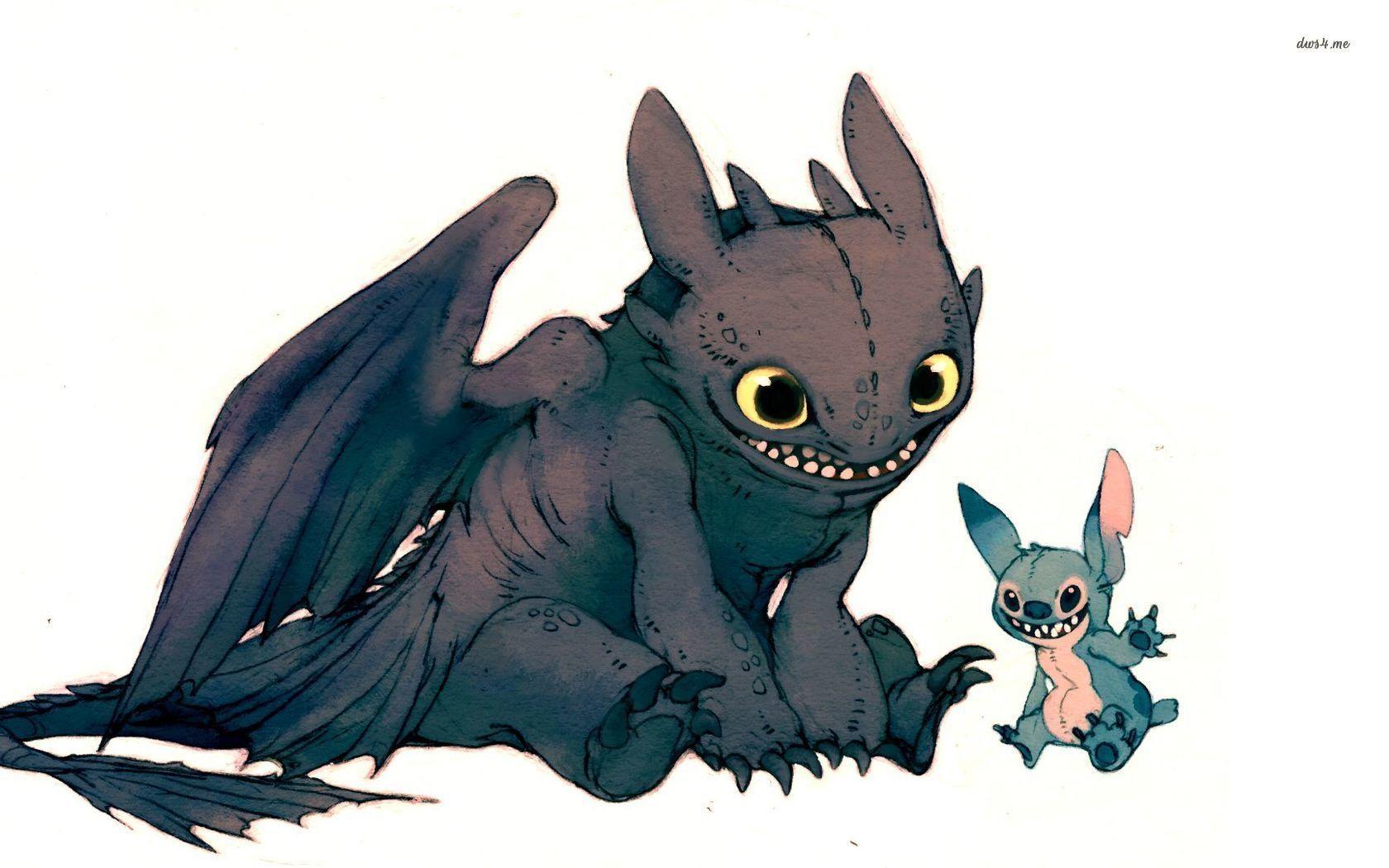 1680x1050 Toothless and Stich wallpaper wallpaper, Desktop