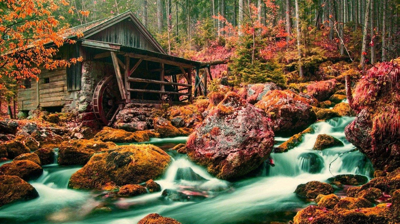 1370x770 Watermill HD Wallpaper and Background Image, Desktop