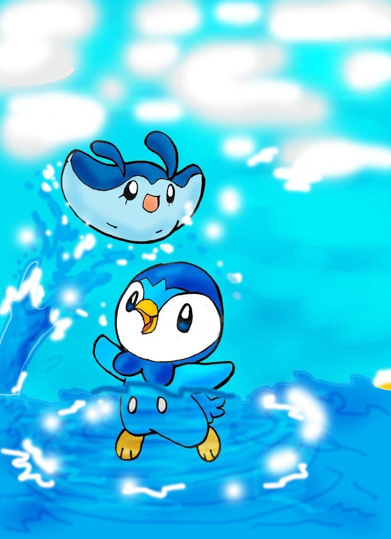 800x1110 Piplup and Mantyke, Phone