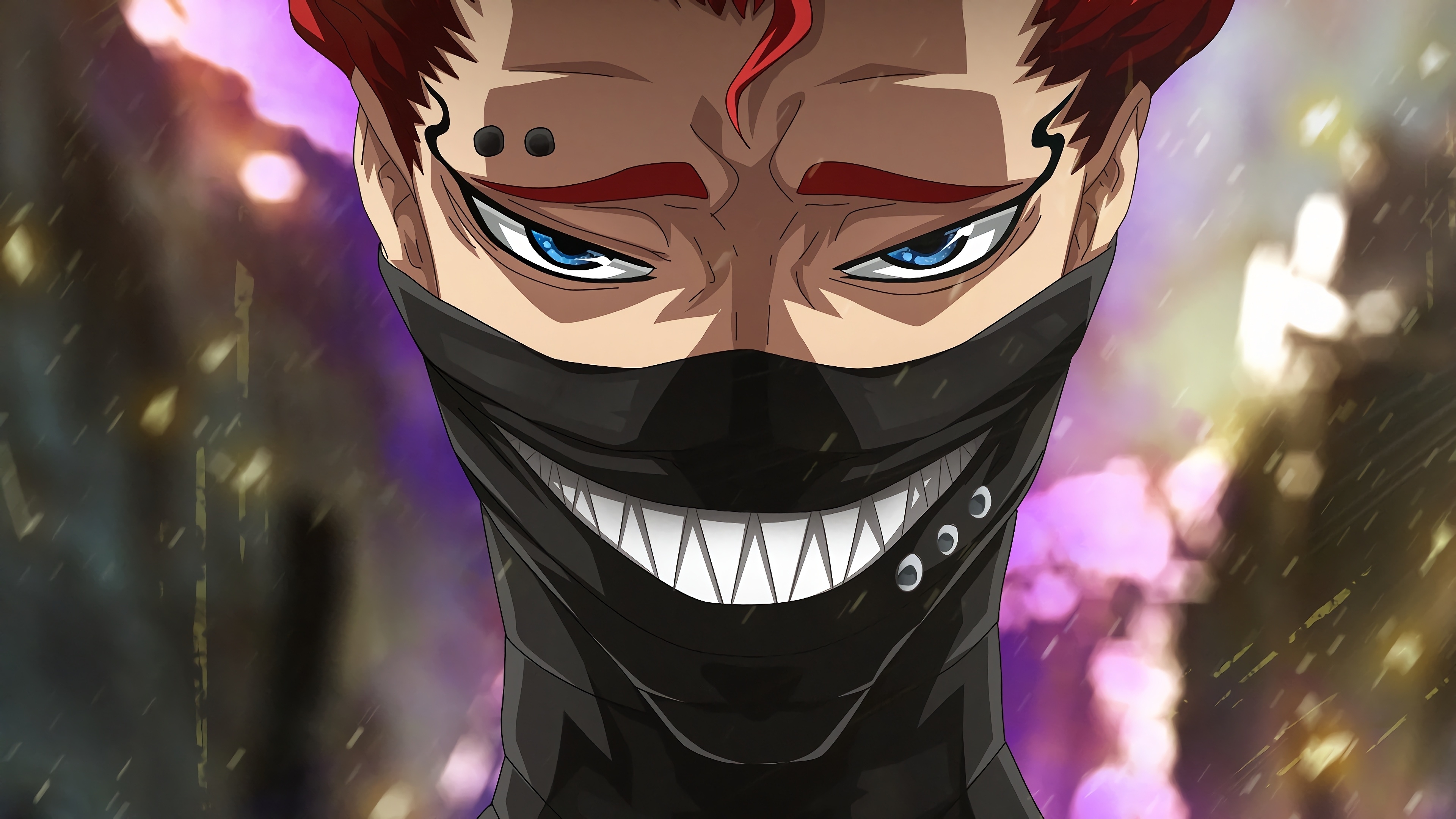 3840x2160 Download  wallpaper black clover, anime boy, mask, 4k, Desktop