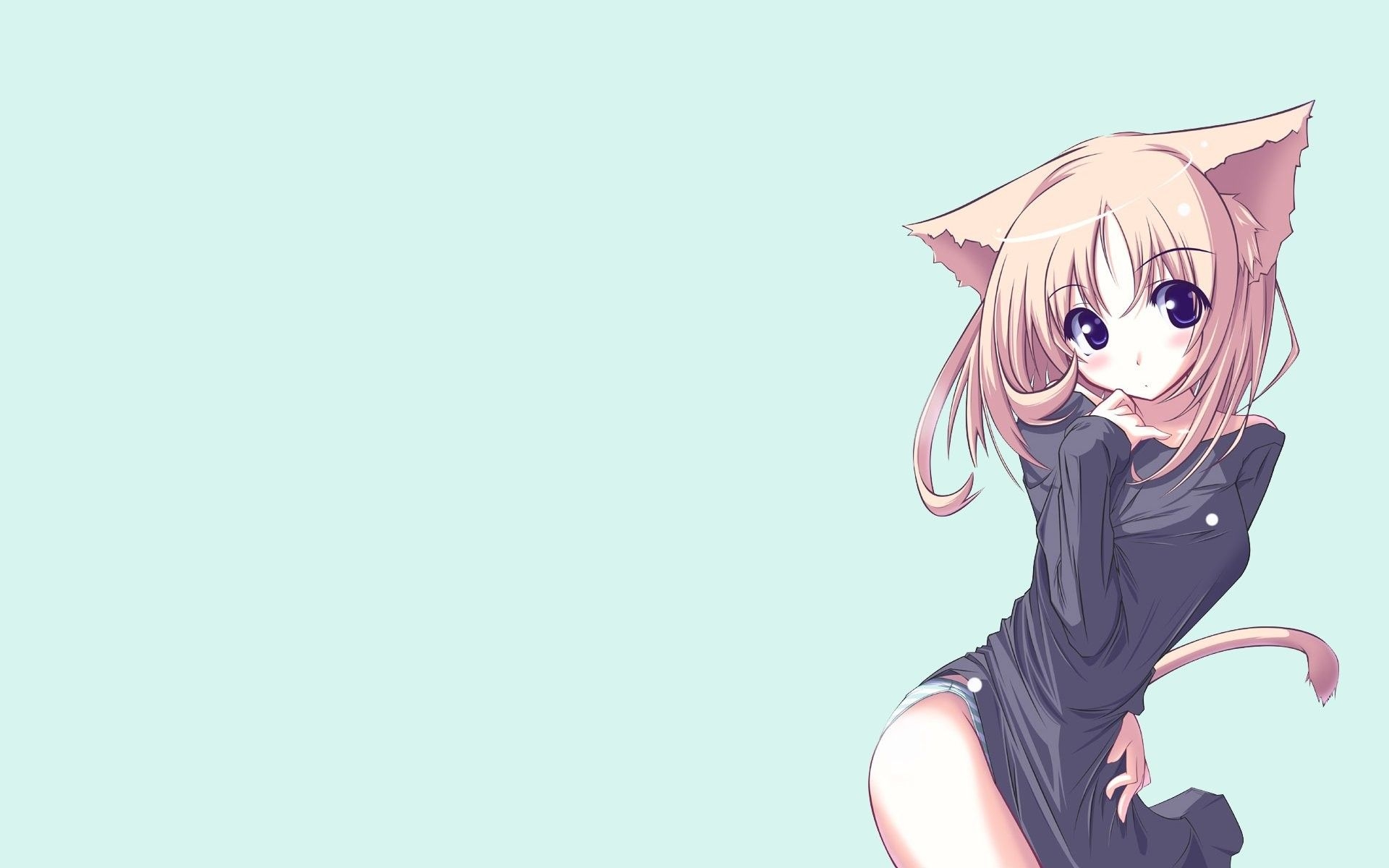 1920x1200 Anime Cat Girl HD Wallpaper Free Download for Desktop PC Laptop, Desktop