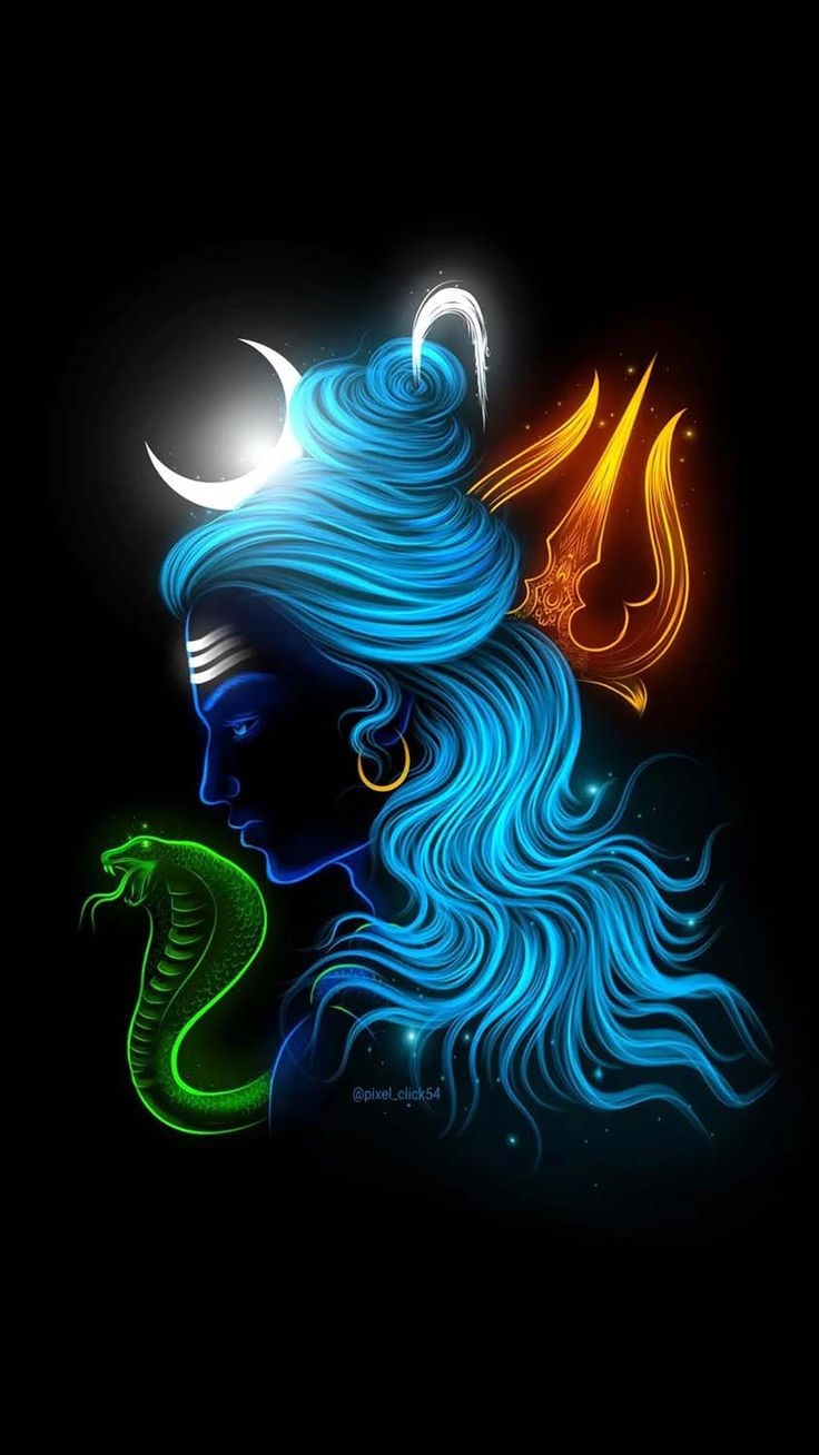 740x1310 God Shiva Neon Colours IPhone Wallpaper HD Wallpaper, iPhone Wallpaper. Om symbol wallpaper, God illustrations, Picture of shiva, Phone