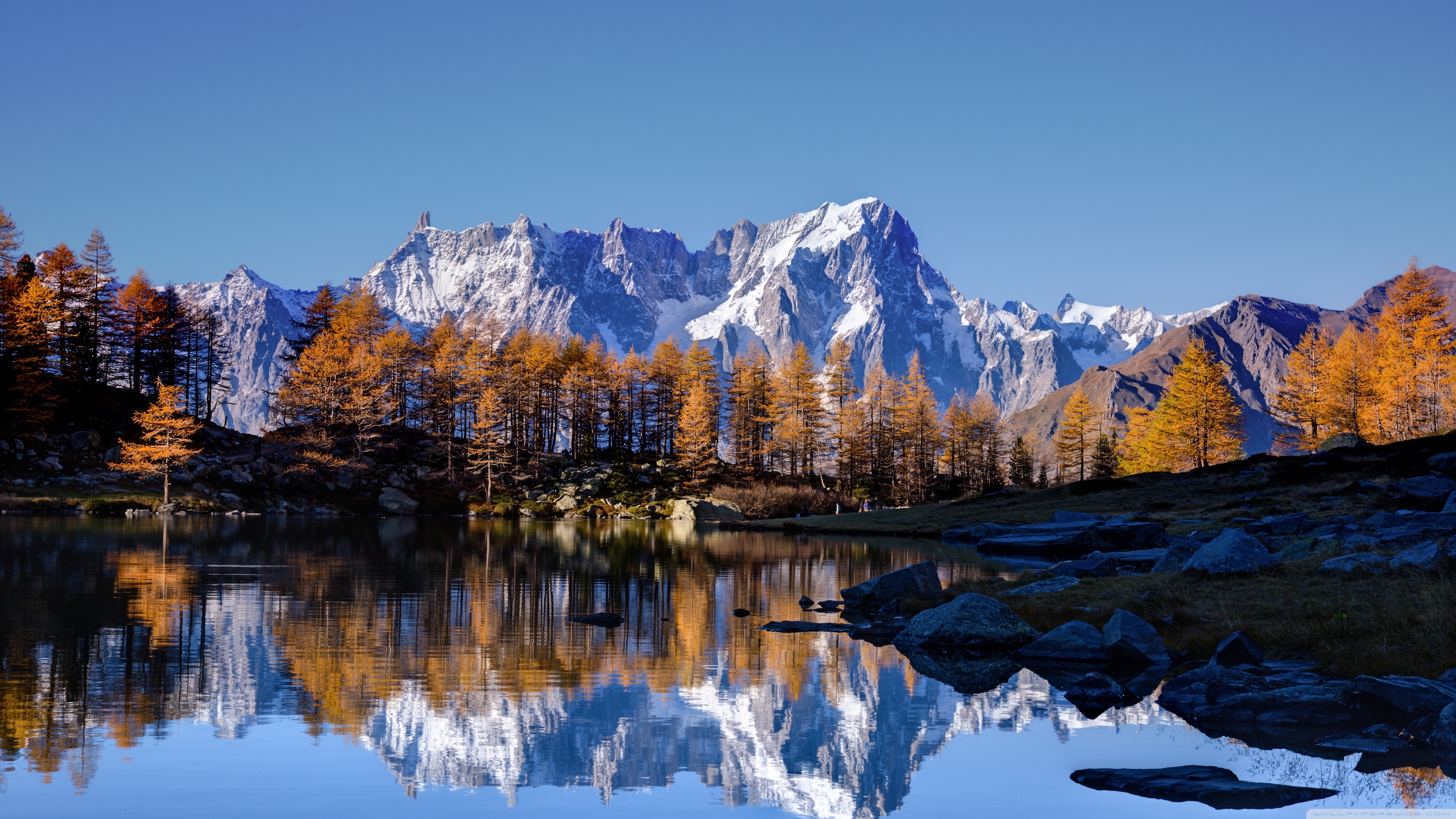 3840x2160 Mont Blanc Autumn Ultra HD Desktop Background Wallpaper for: Multi Display, Dual Monitor, Tablet, Desktop