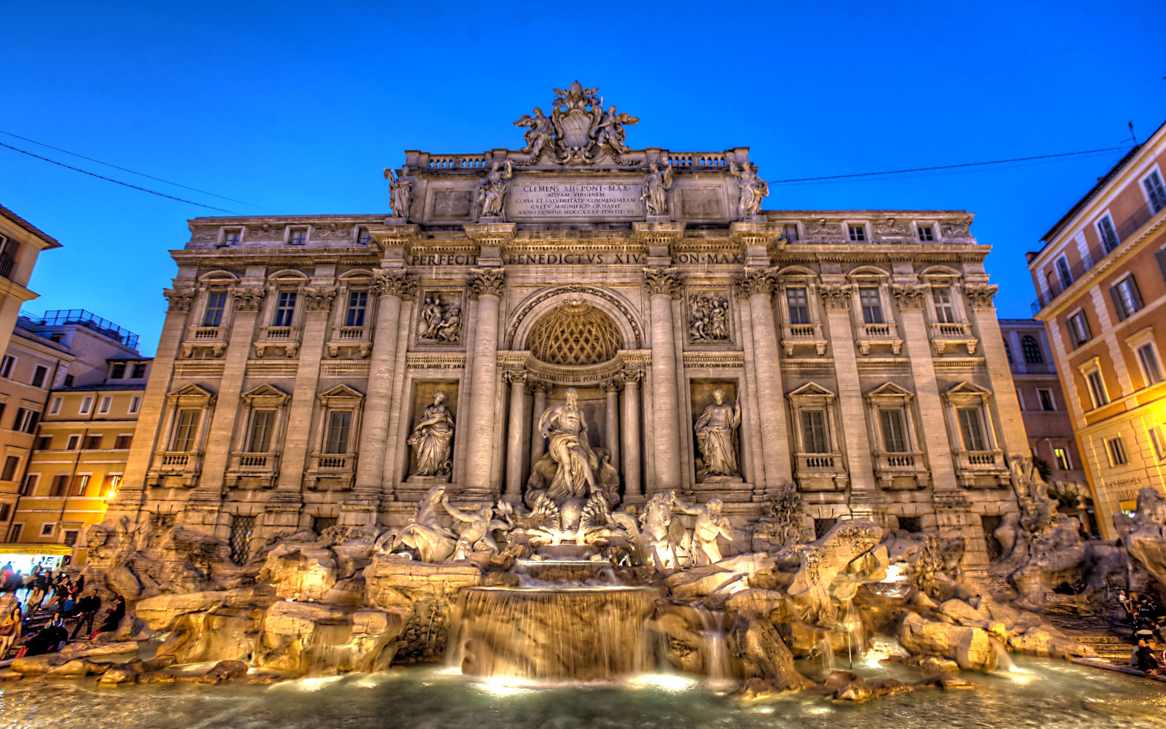 3840x2400 Trevi Fountain HD Wallpaper, Background Image, Desktop