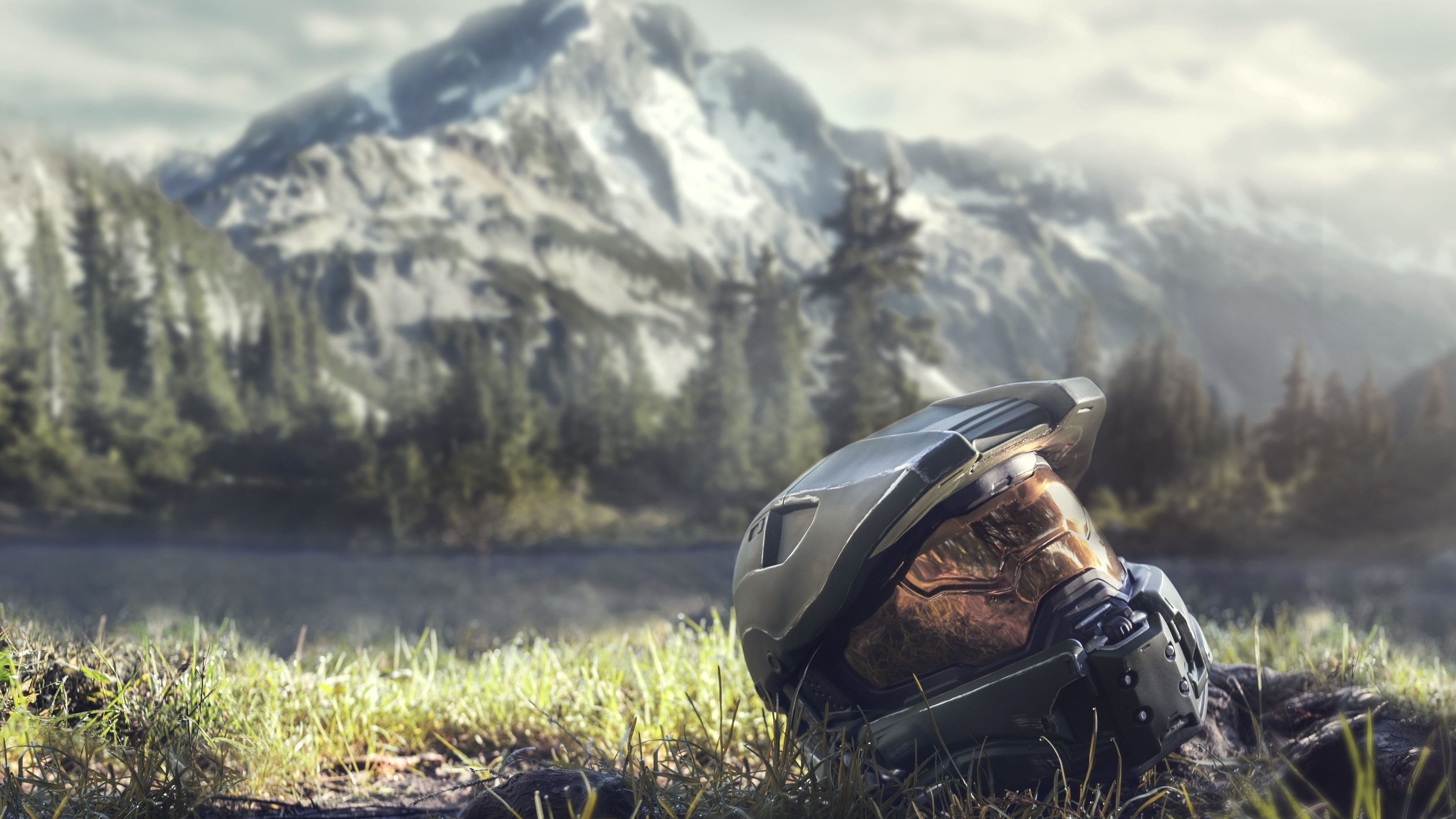 3840x2160 Wallpaper Halo Helmet, Master Chief, Halo, 4K, Games, Desktop