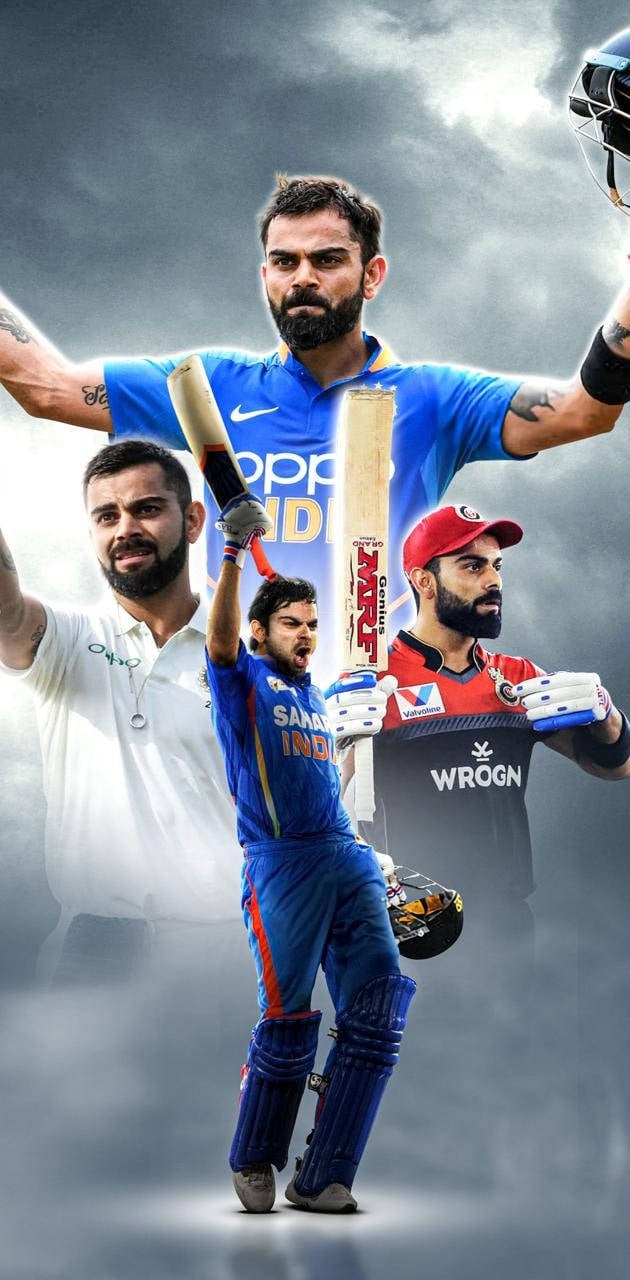 630x1280 Virat Kohli HD Grey Sky Wallpaper, Phone