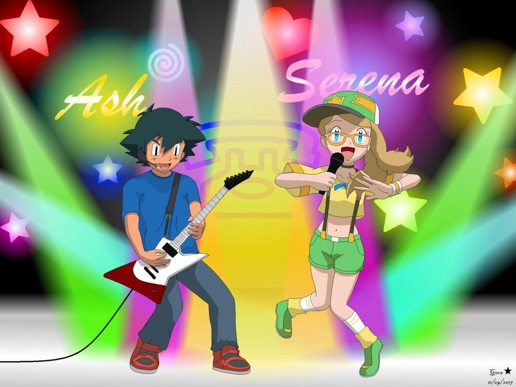 1040x780 Amourshipping Ash X Serena Singer, Desktop