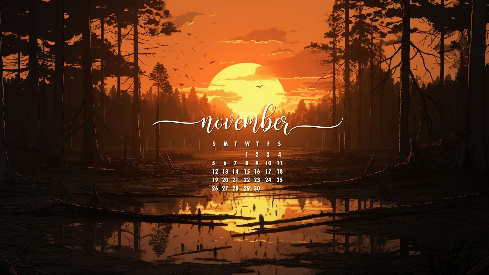 1920x1080 November Calendar Wallpaper Best Desktop & Phone Background, Desktop