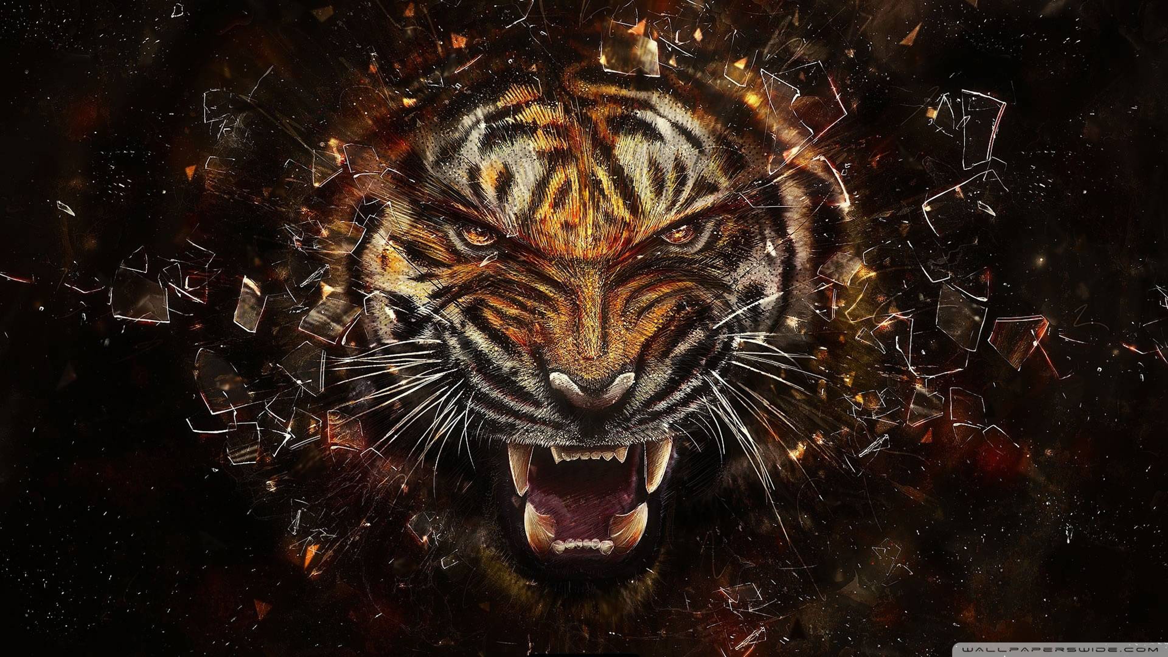 3840x2160 Roaring tiger ultra HD 4k wallpaper. Abstract. Ultra, Desktop