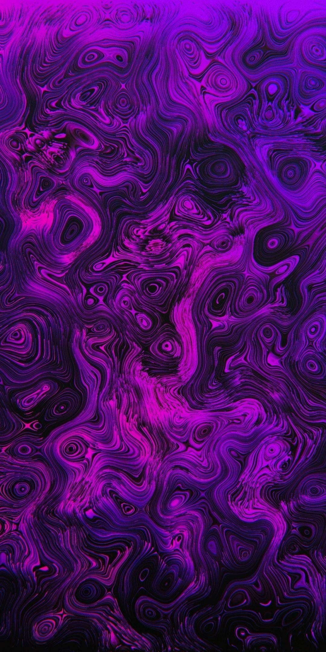 1080x2160 Trippy Purple Aesthetic Wallpaper, Phone