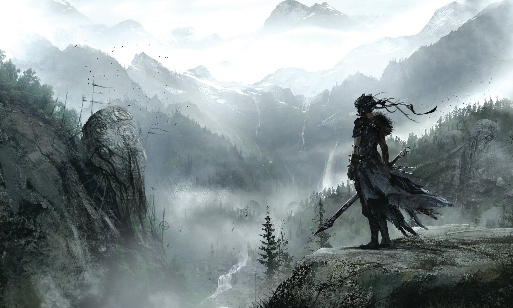 1760x1060 Alone warrior. HD wallpaper, Digital, Desktop