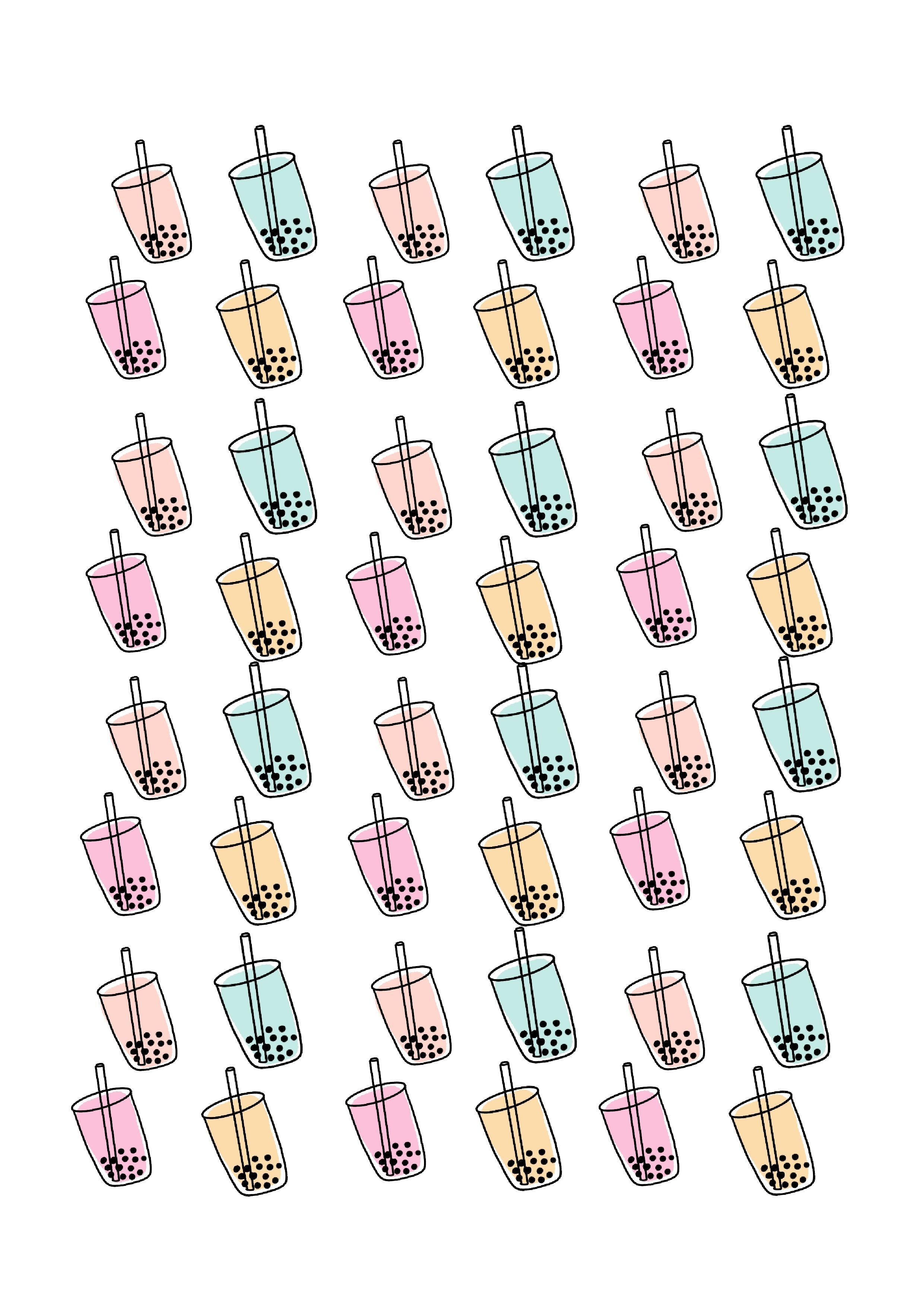 2480x3510 boba tea wallpaper. Gambar, Kartun, Phone