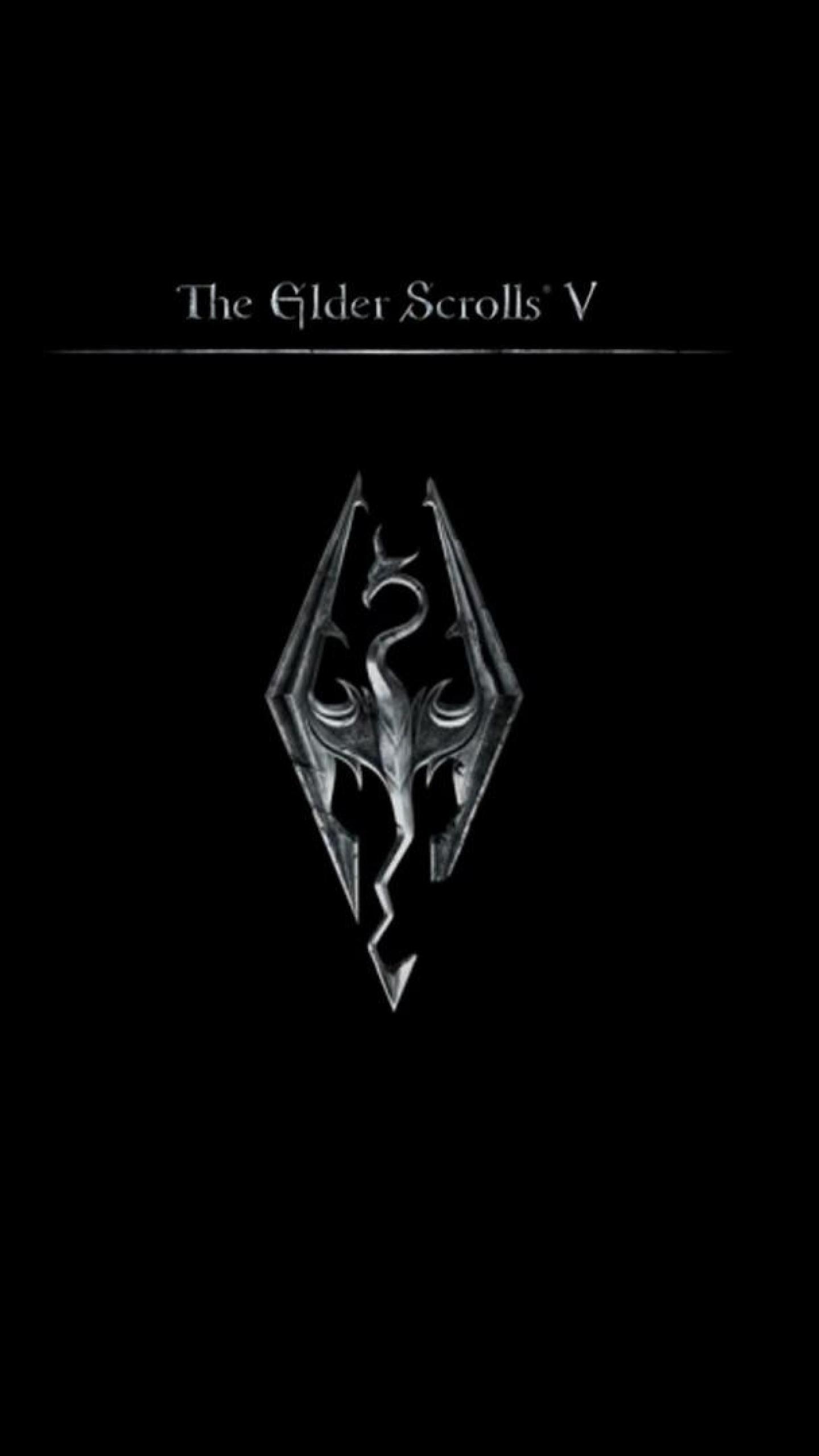 1440x2560 Scrolls The The elder scrolls v skyrim logo Games Elder Skyrim V HD, Phone