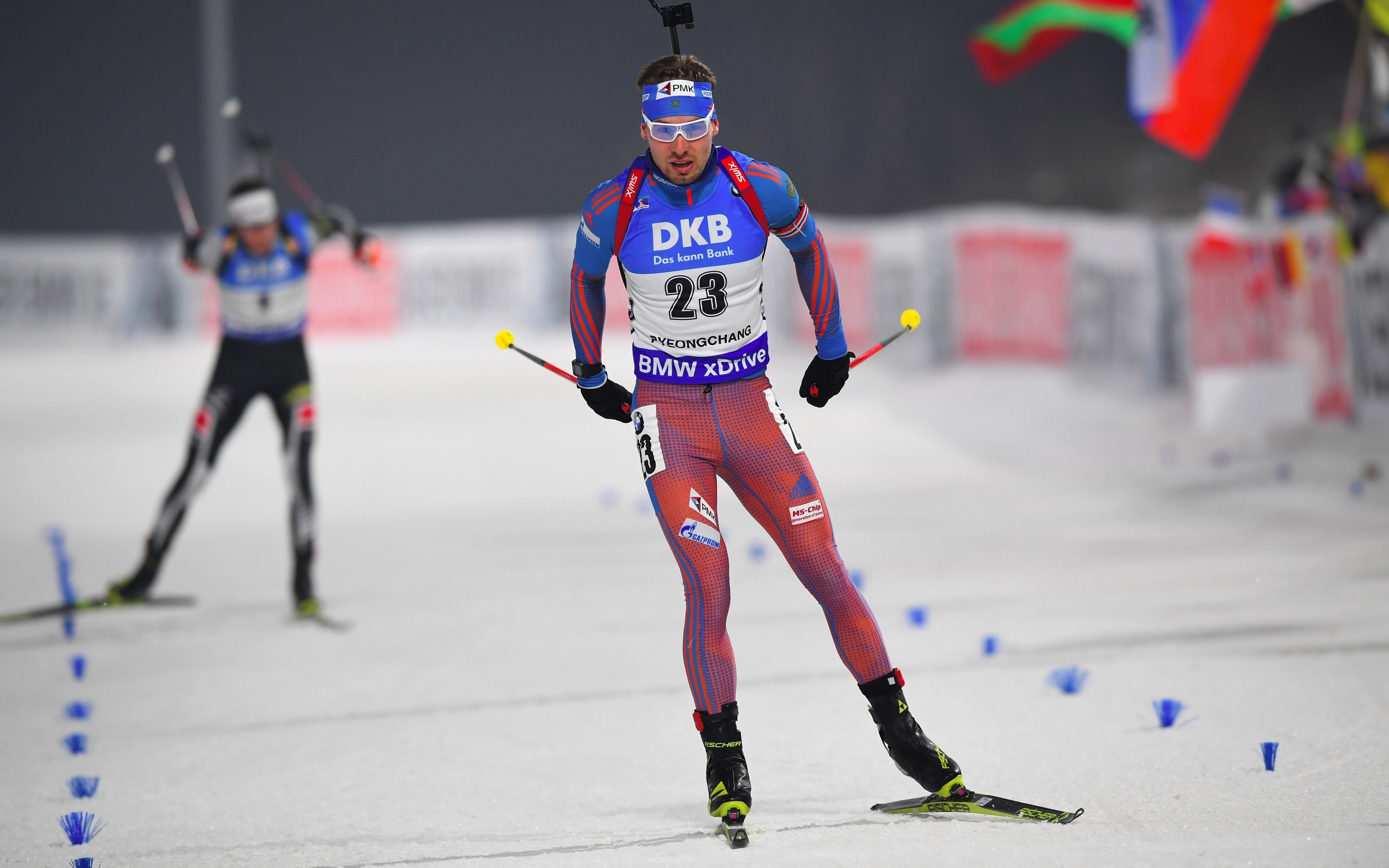 3840x2400 Download wallpaper Anton Shipulin, 4k, biathlete, race, winter, Desktop