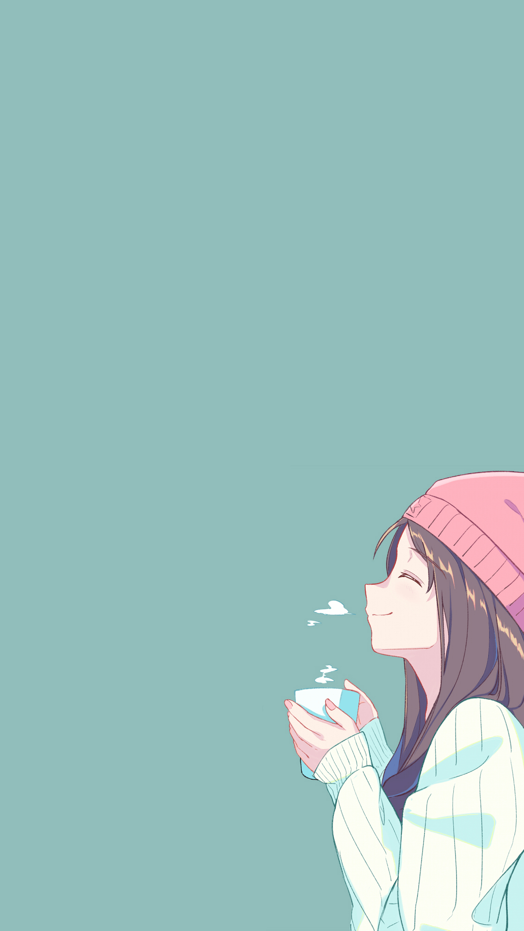 1080x1920 Download  Cute Anime Girl, Smiling, Profile View, Phone