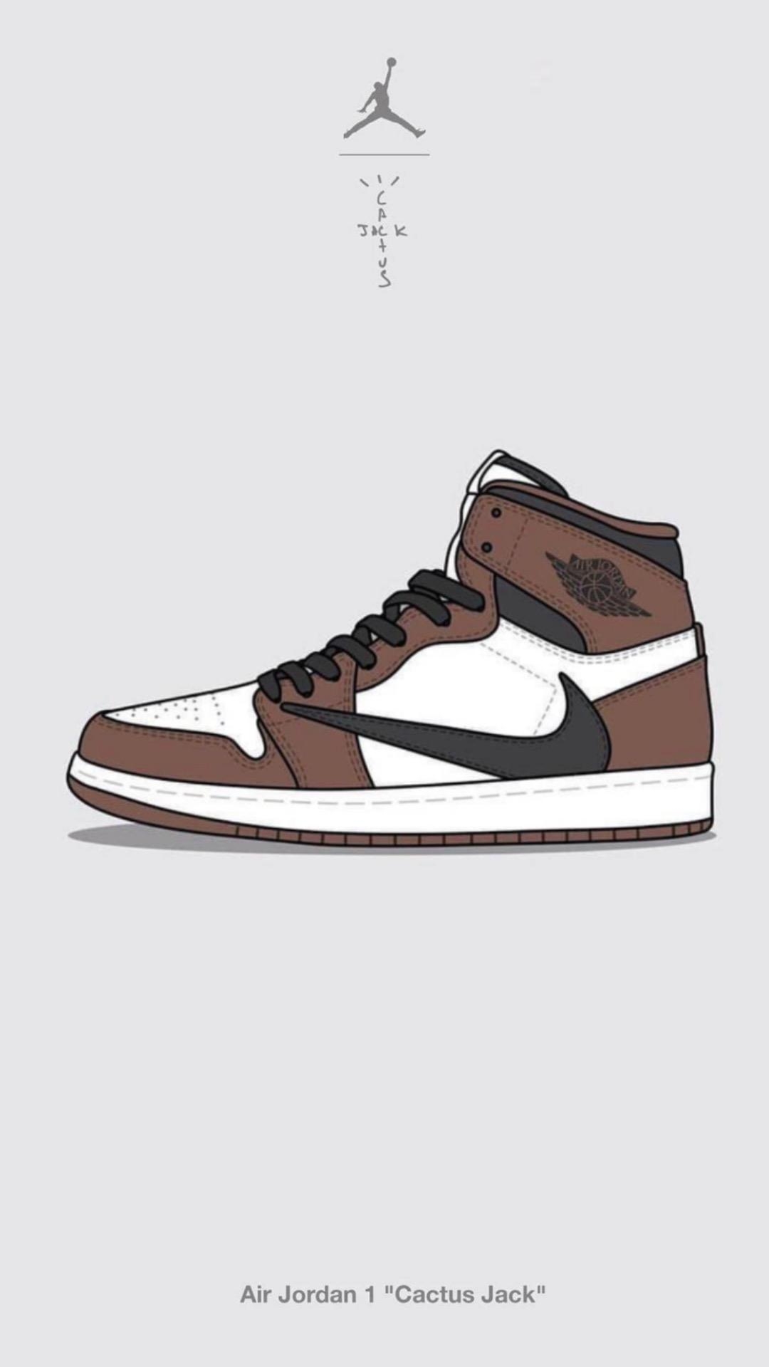 1080x1920 Nike Air Jordan 1 Travis Scott Wallpaper Original Sneaker, Phone