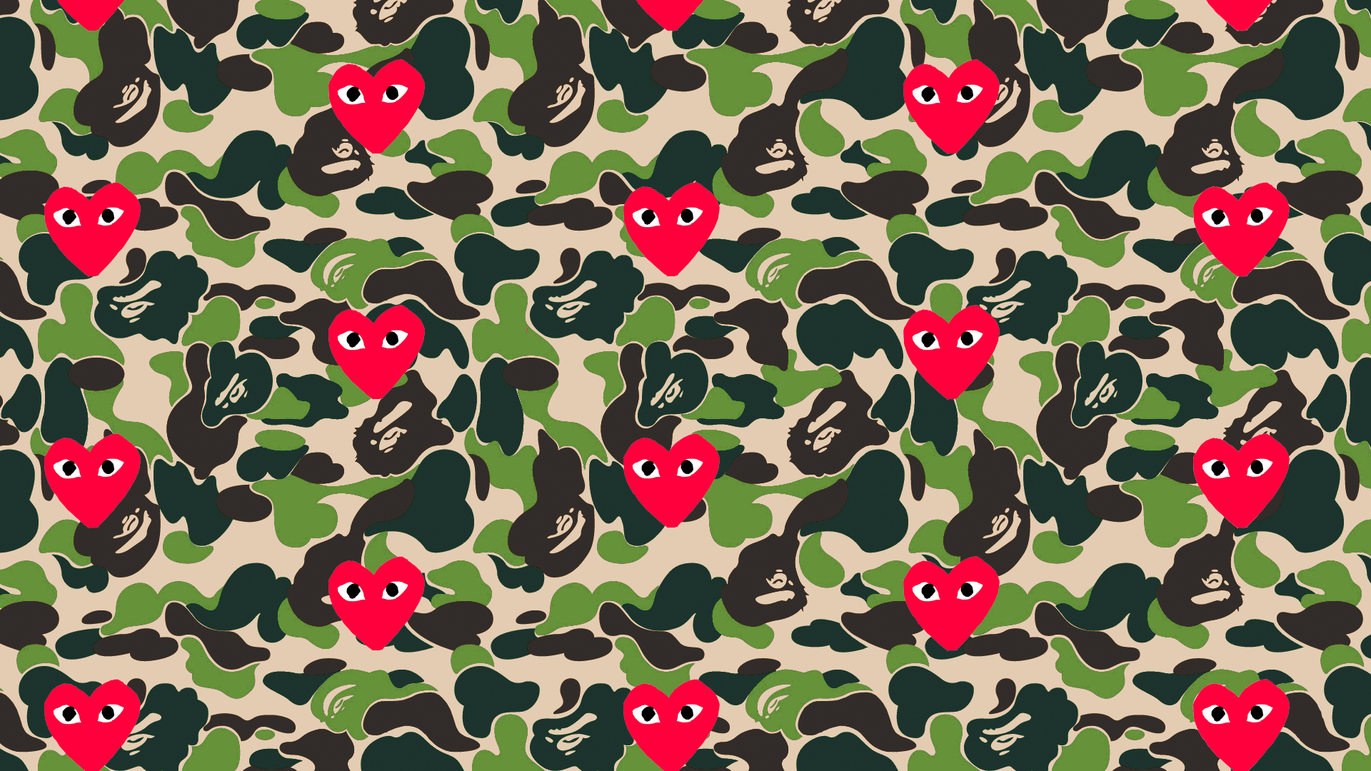 1920x1080 OC Made a Bape x Comme Des Garcons Wallpaper for you guys, Desktop